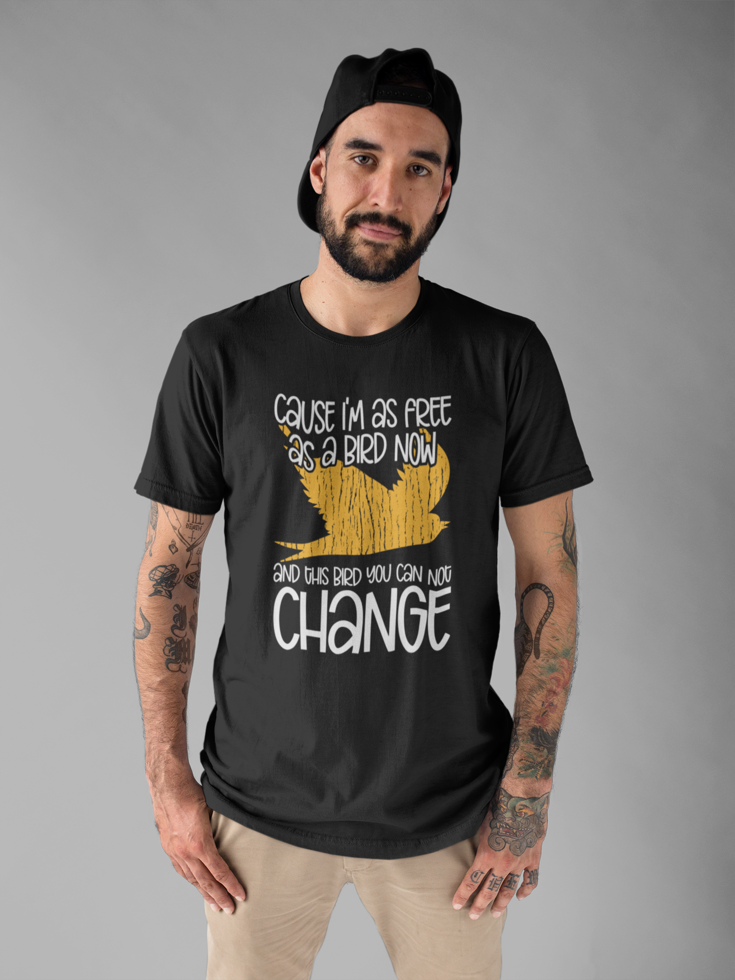 Free as a Bird T-Shirt – Abstract Flying Bird Graphic Freedom Tee