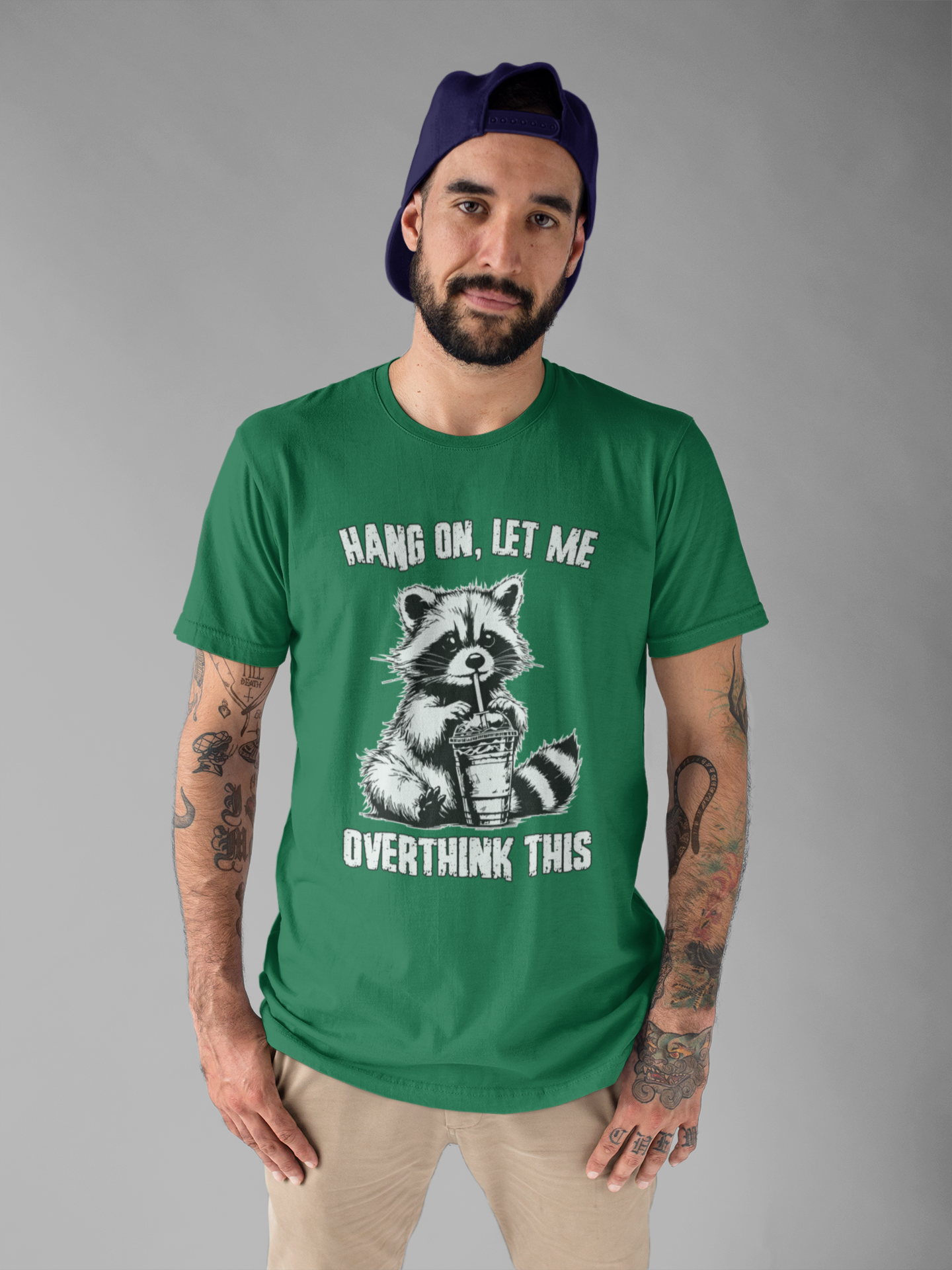 Hang On Let Me Overthink This T-Shirt – Funny Raccoon Overthinking Graphic Tee
