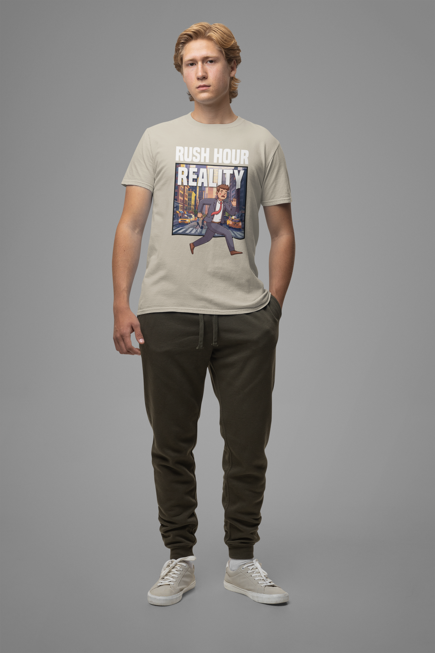 Rush Hour Reality Urban Commute Graphic Tee for City Warriors Navigating Chaos Hustle and Subway Stops Like Daily Champions