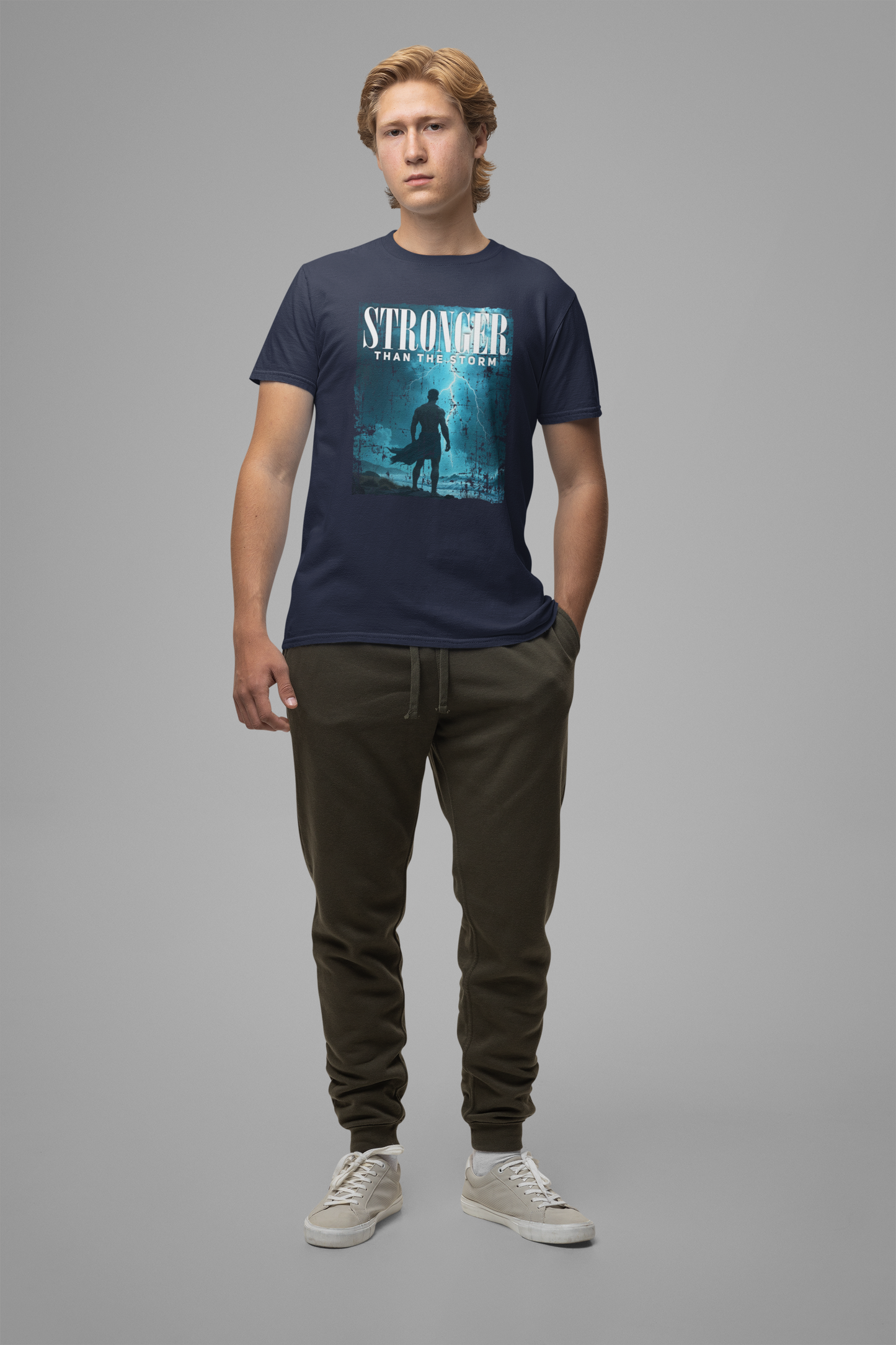 Stronger than the Storm Tee, Mental Strength Shirt, Resilience Affirmation Tee, Encouragement Graphic Top, Tough Times Gift