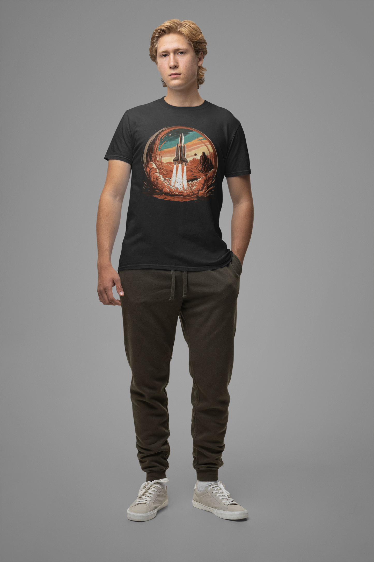 Mars or Bust Space Rocket Launch T-Shirt