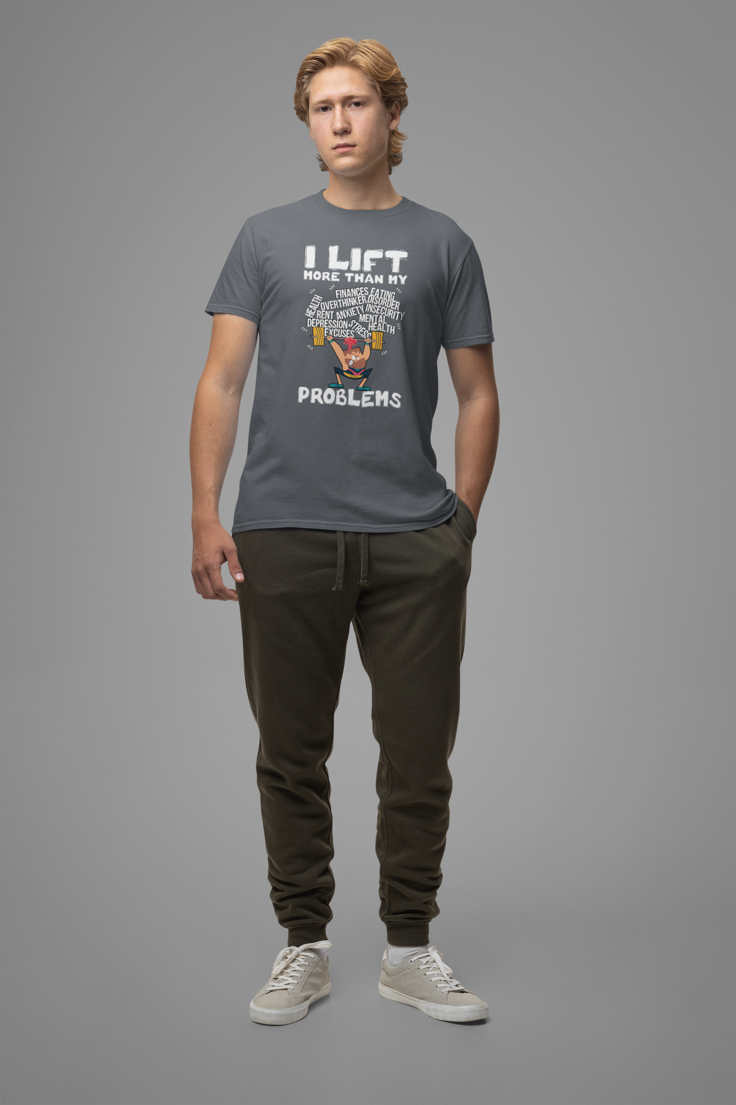 I Lift More Than My Problems Funny Gym T-Shirt