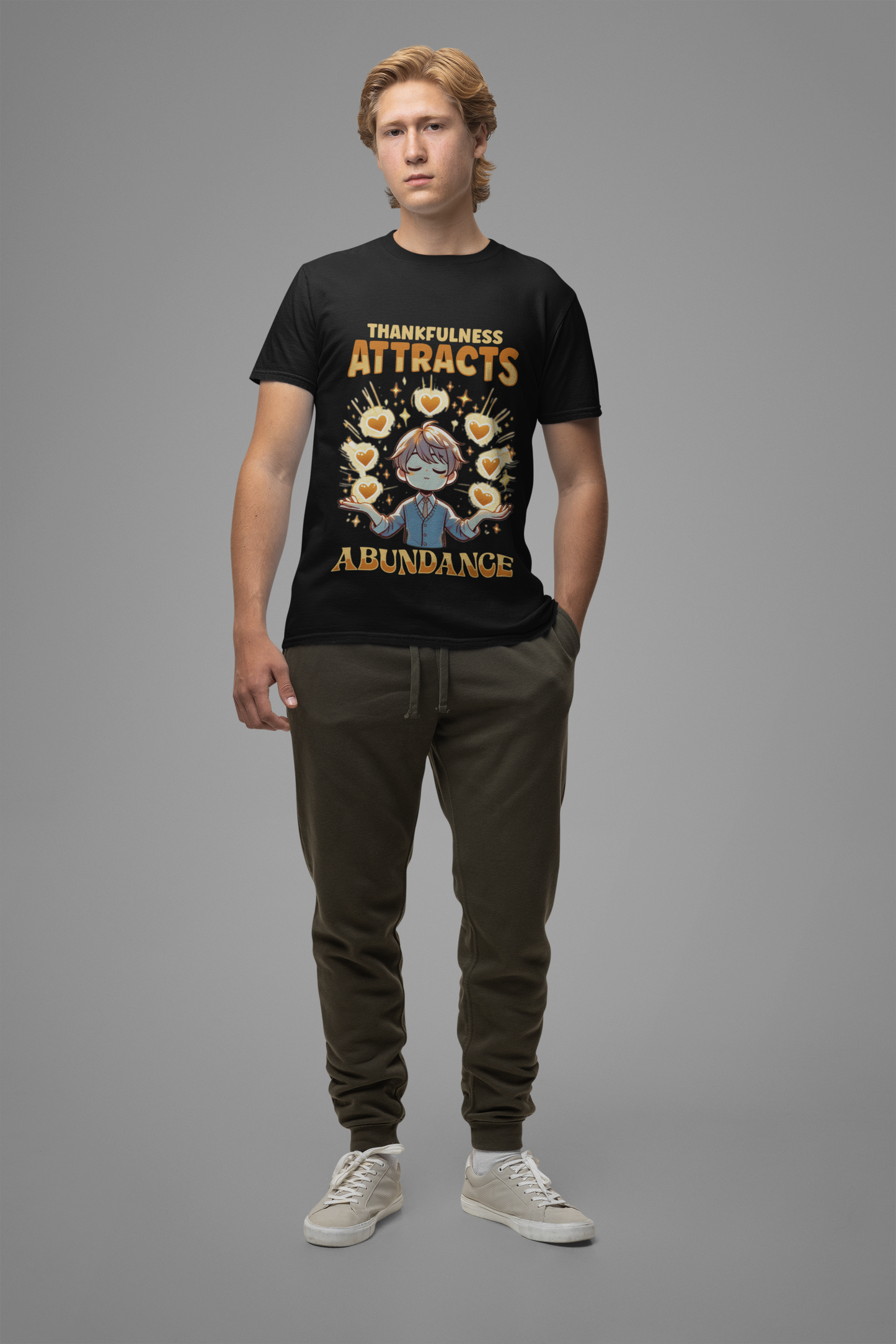 Thankfulness Attracts Abundance | Gratitude & Positivity T-Shirt