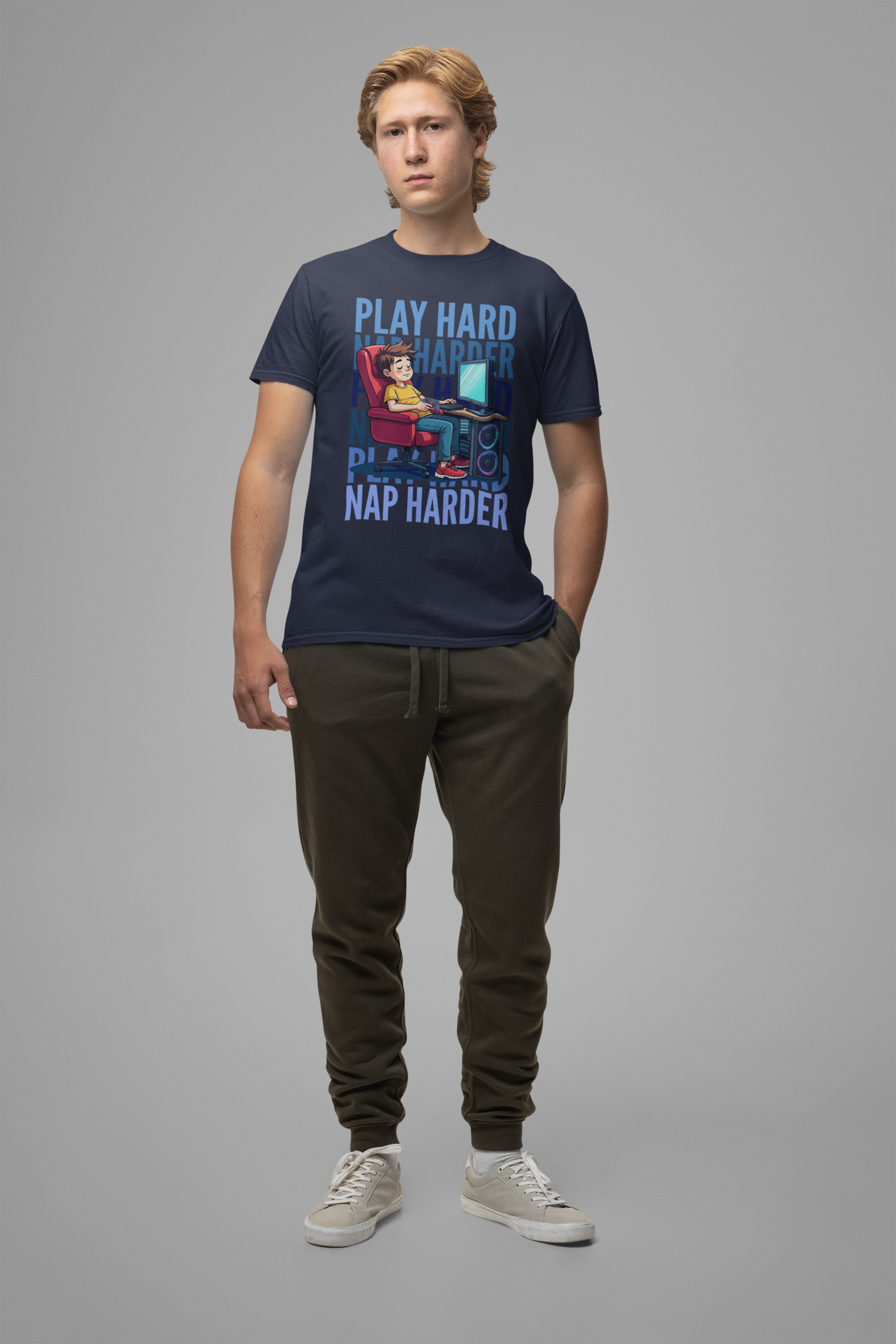 Play Hard Nap Harder Tee, Gamer Sleep Shirt, Funny Gaming Lifestyle Graphic, Controller Down Top, Sleepy Nerd Gift