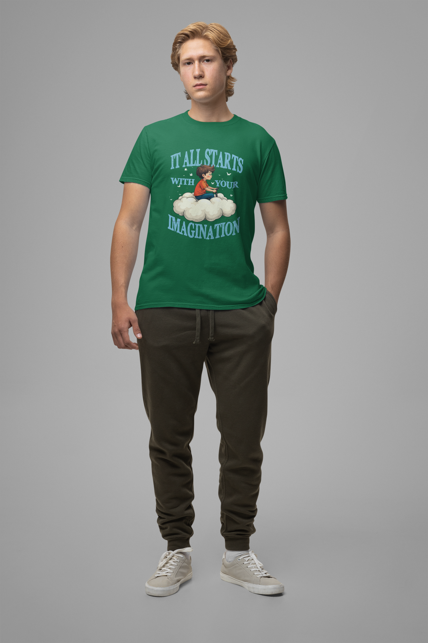 Cloud Control - Imagine Your Own Reality – Toddler Controlling Cloud with Stars & Planets Graphic T-Shirt