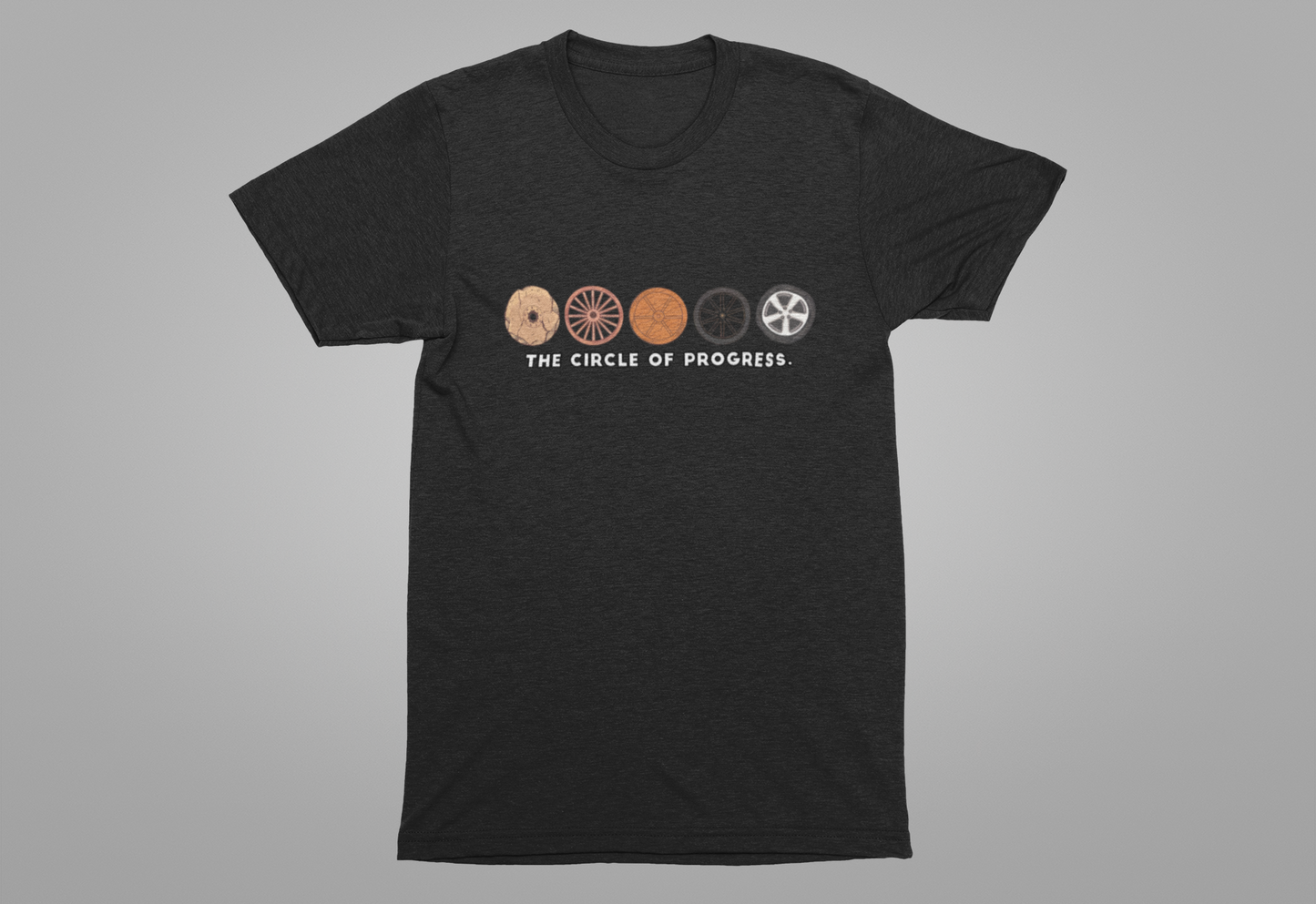 The Wheel of Progress | Evolution of the Wheel Graphic T-Shirt