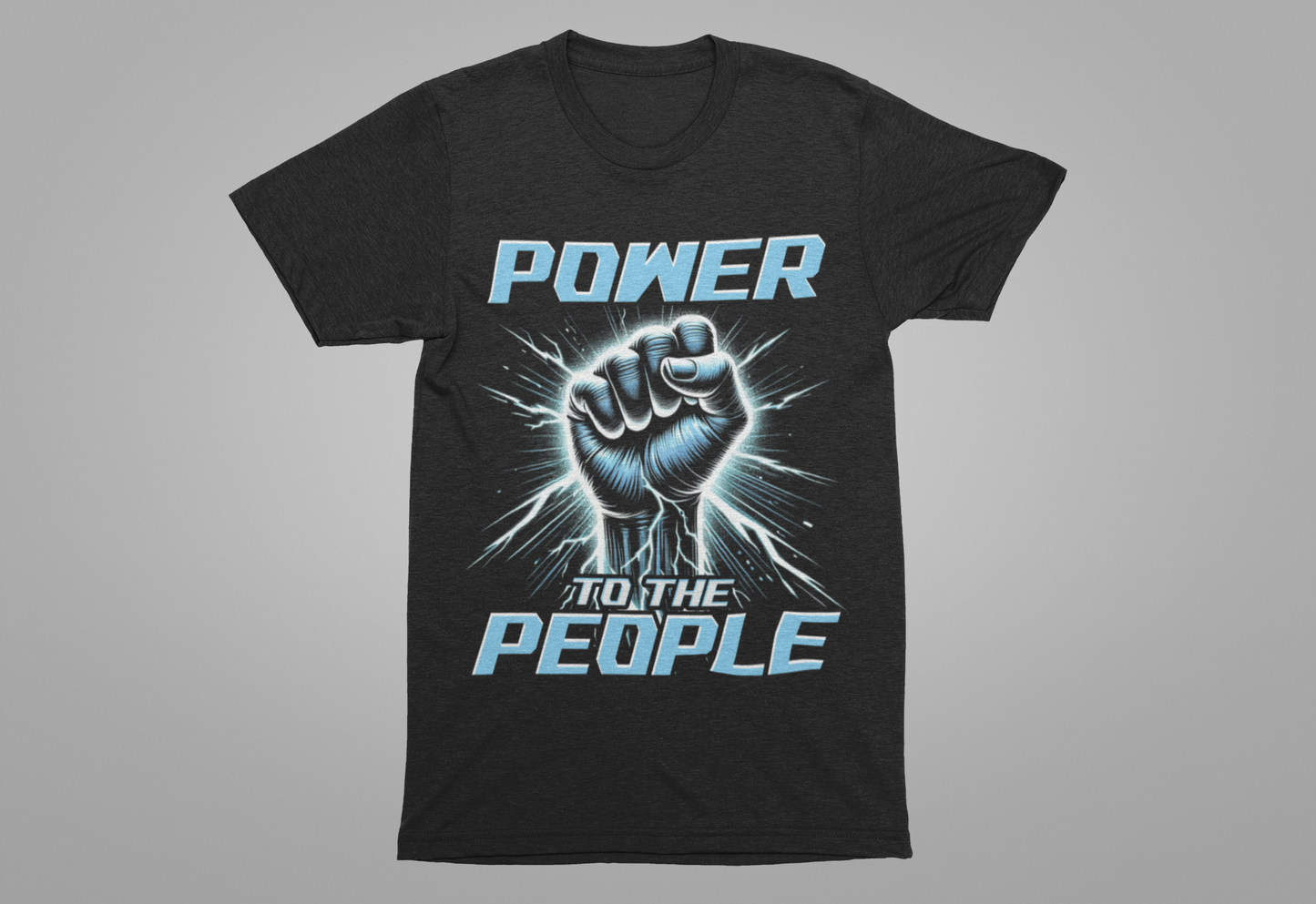 Power to the People Electric Resistance Bold Revolution Graphic T-Shirt