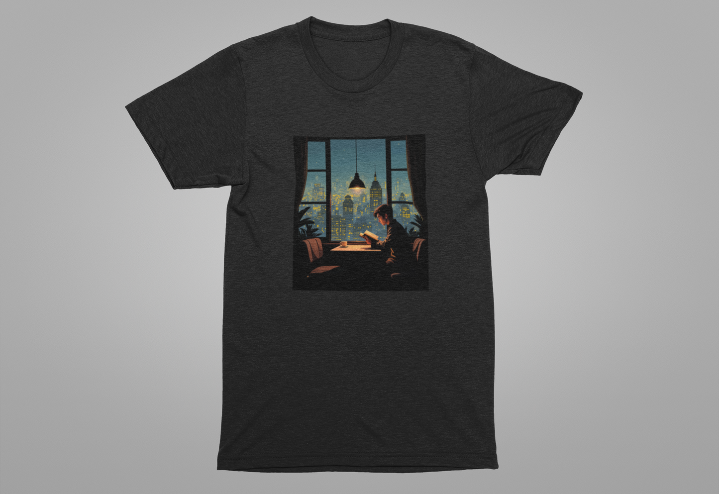 Urban Nights Cozy Lights Window View City Dreamer Aesthetic T-Shirt