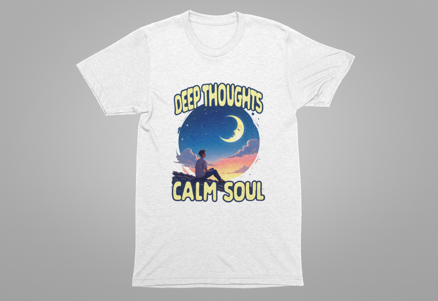 Midnight Thoughts Shirt Deep Thinker Aesthetic Tee for Overthinkers Night Owls Poets and Anyone Whose Mind Comes Alive After Dark