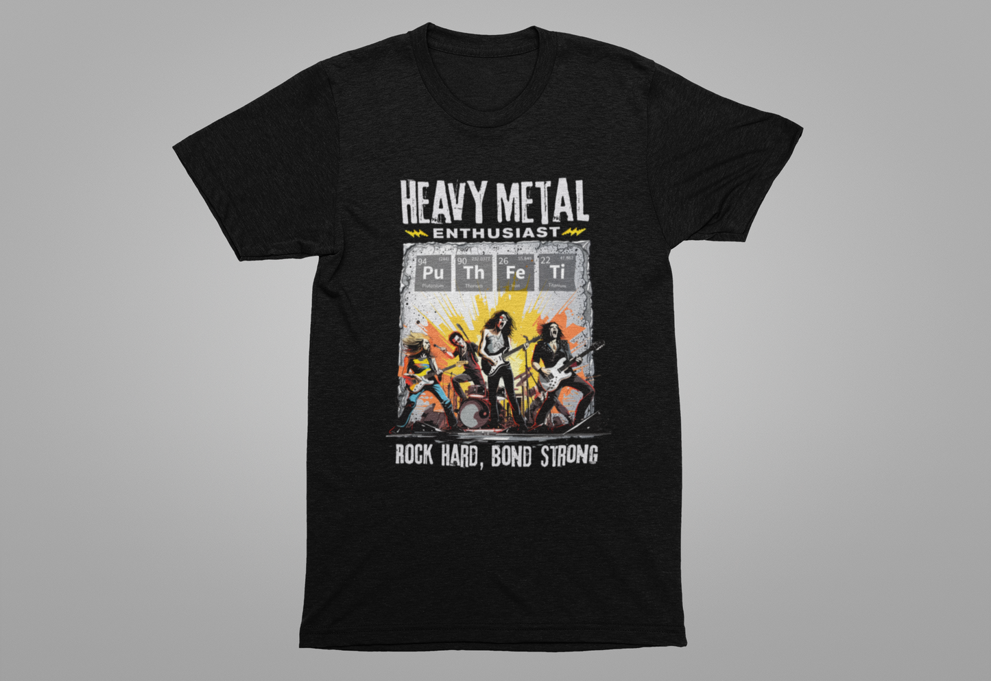 Heavy Metal Enthusiast Tee, Rock Vibes Shirt, Chemistry Pun Top, Science Humor Graphic Tee, Music + Science Gift
