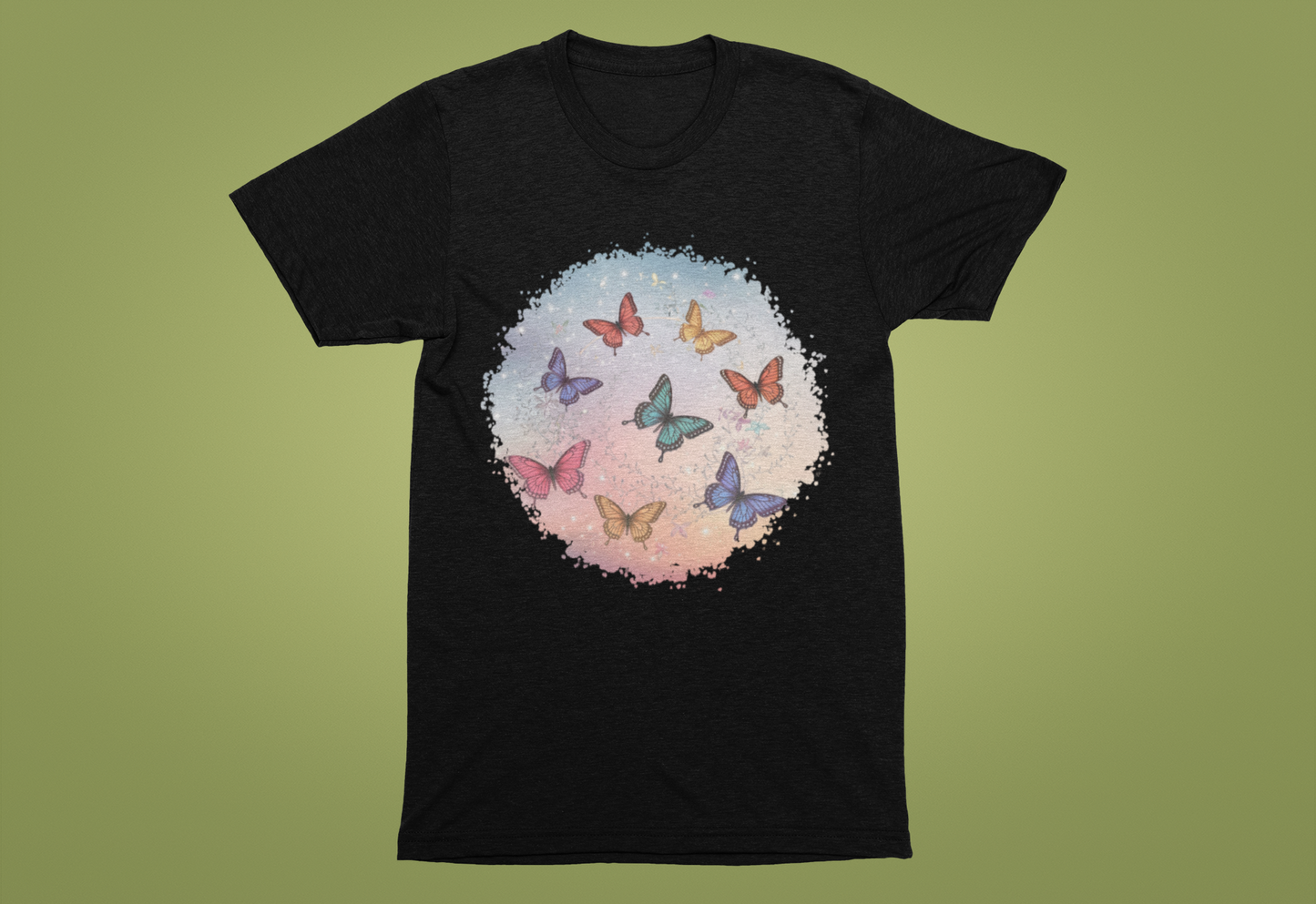 Butterfly Ballet Spiral Graphic T-Shirt