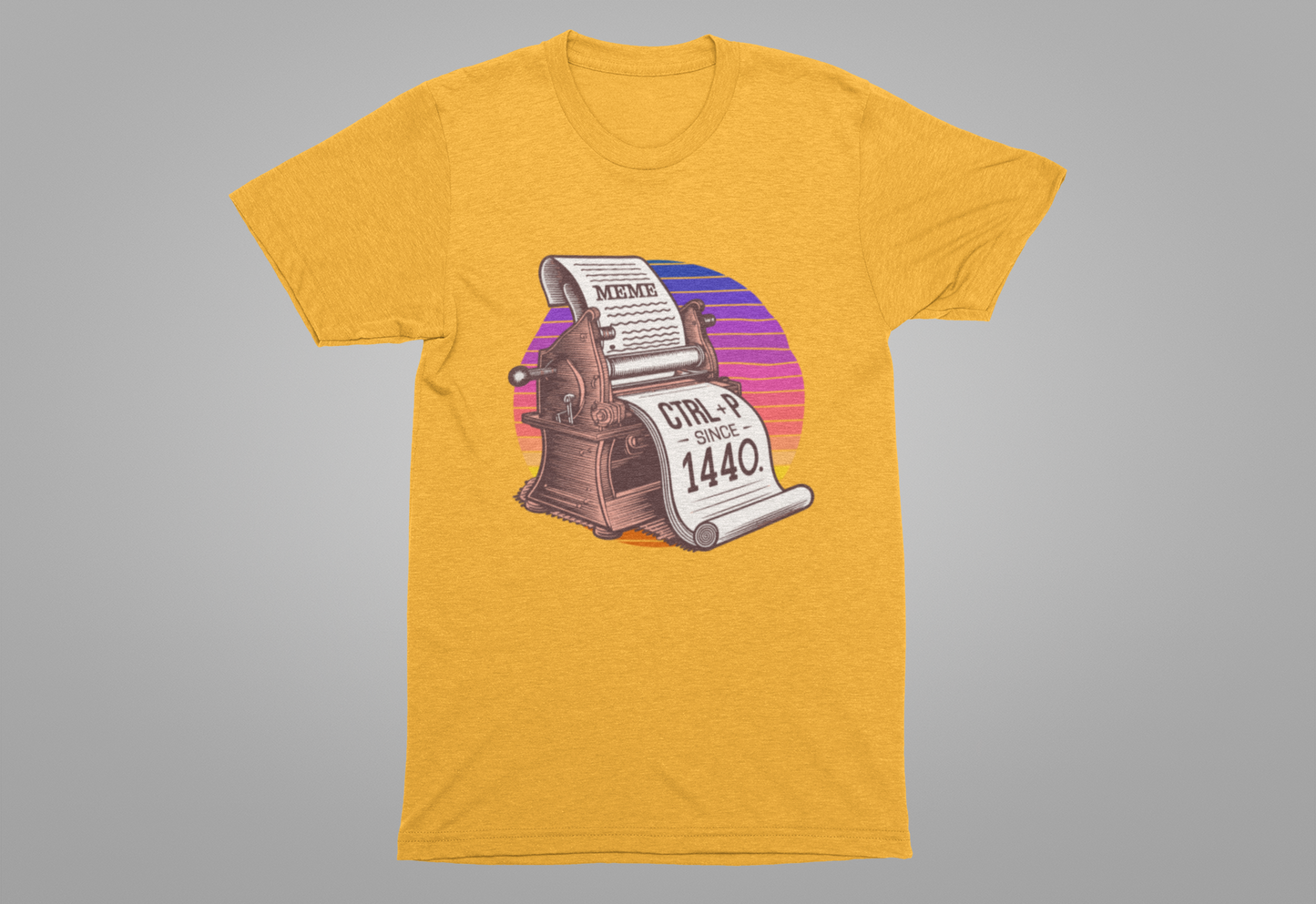 CTRL + P Since 1440 Tshirt – The Printing Press Meme Edition