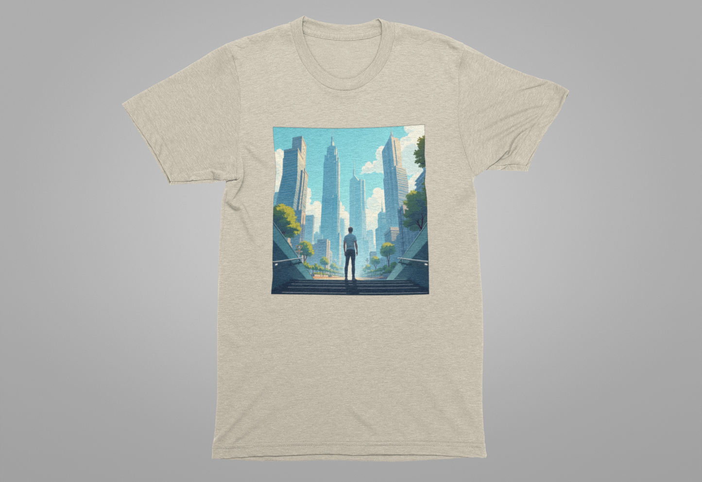 Subways and Skylines Urban Dream Graphic Tee for Big City Thinkers Who See Beauty in Buildings Movement and the Buzz of the Metro