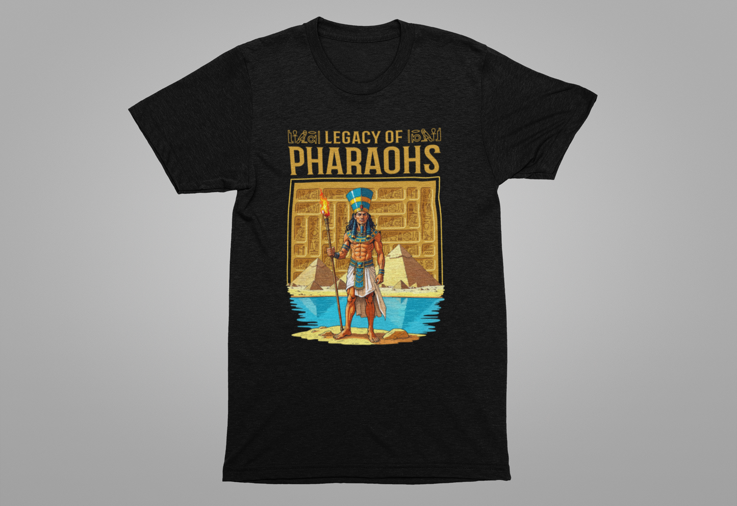 Legacy of Pharaohs Tee, Egyptian History Shirt, Ancient Kings Graphic Tee, Pyramid Power Top, Royal Heritage Gift