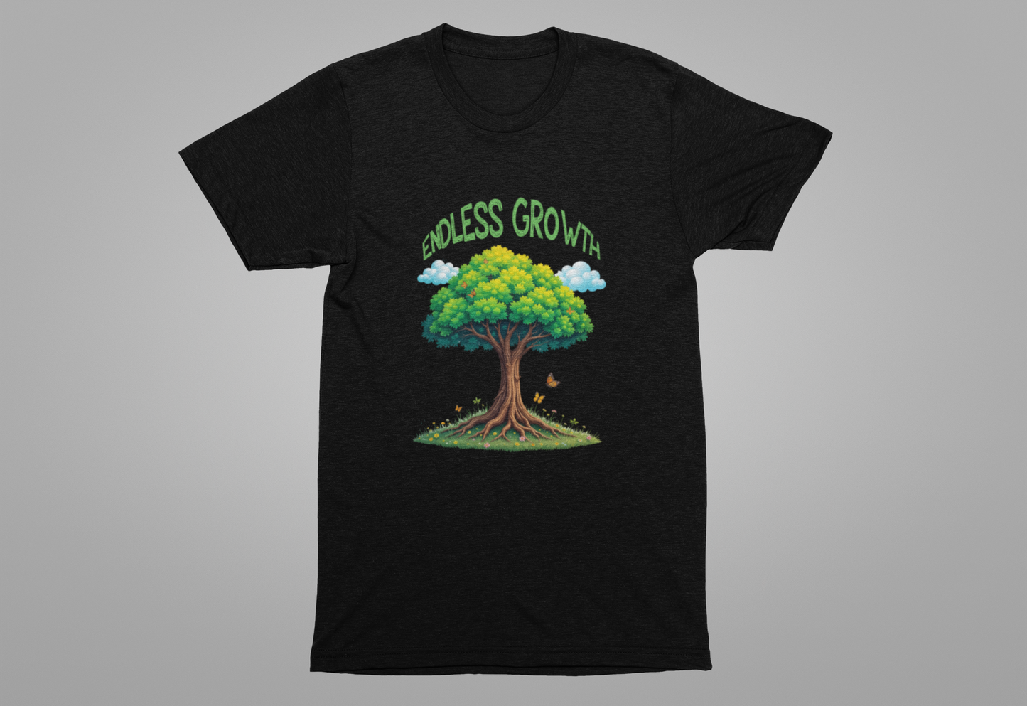 Endless Growth | Inspirational Tree & Butterfly T-Shirt