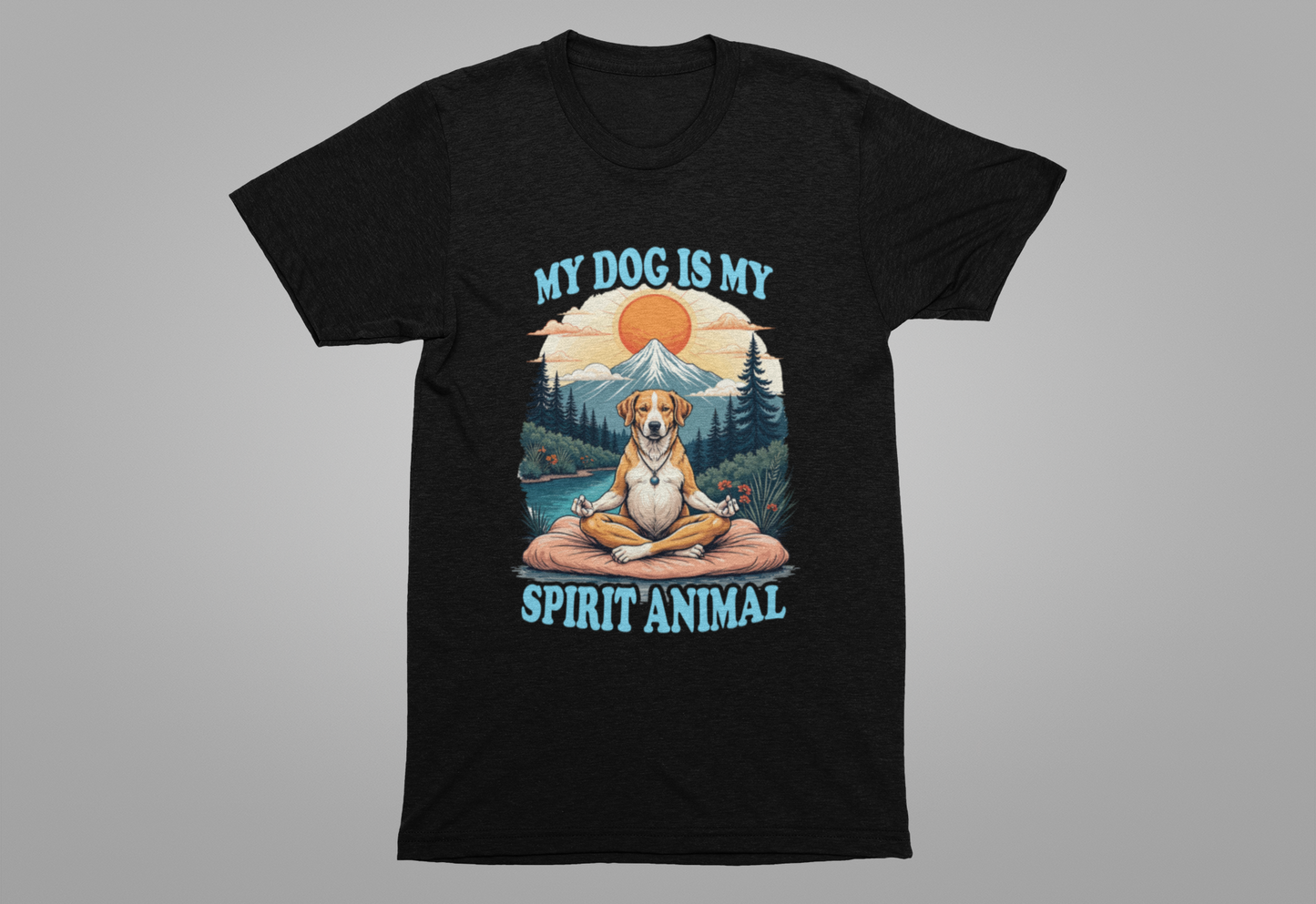 My Dog Is My Spirit Animal T-Shirt – Meditating Dog Nature Graphic Tee