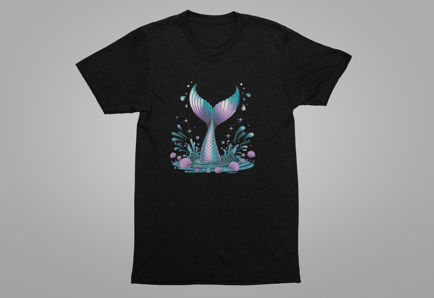Mermaid Energy – Diving Mermaid Hip to Tail Graphic T-Shirt