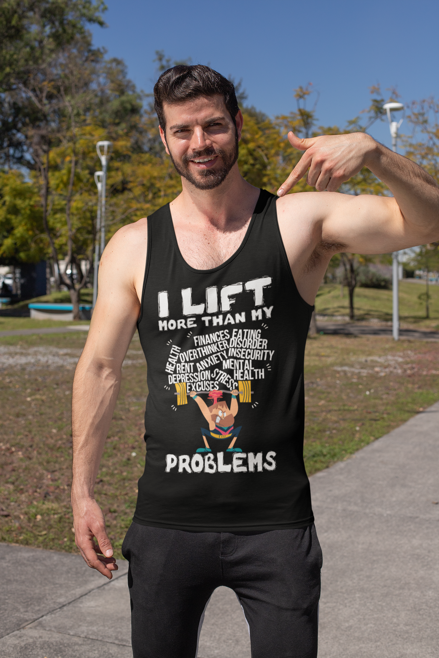I Lift More Than My Problems - Motivational Weightlifting Tank Top