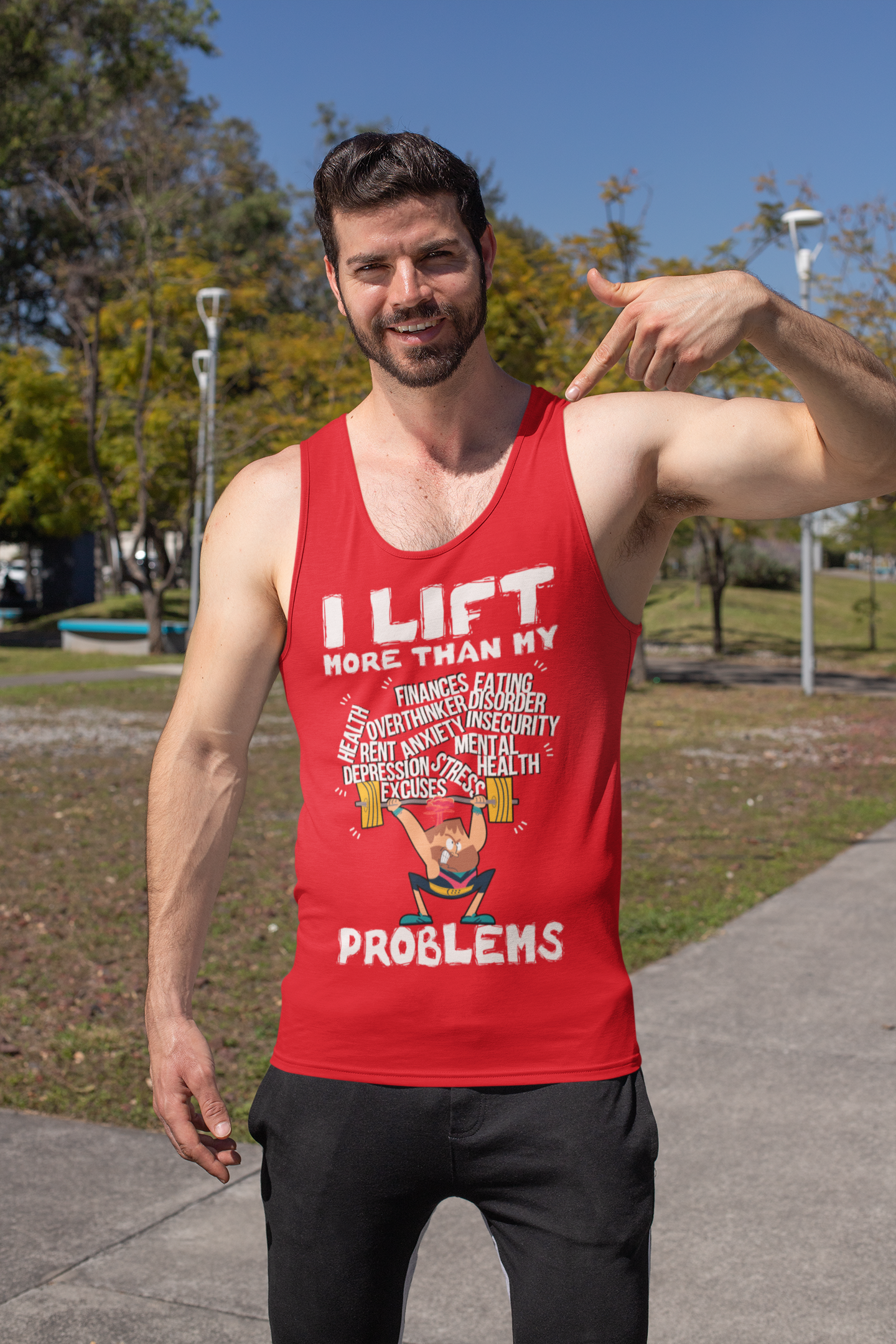 I Lift More Than My Problems - Motivational Weightlifting Tank Top