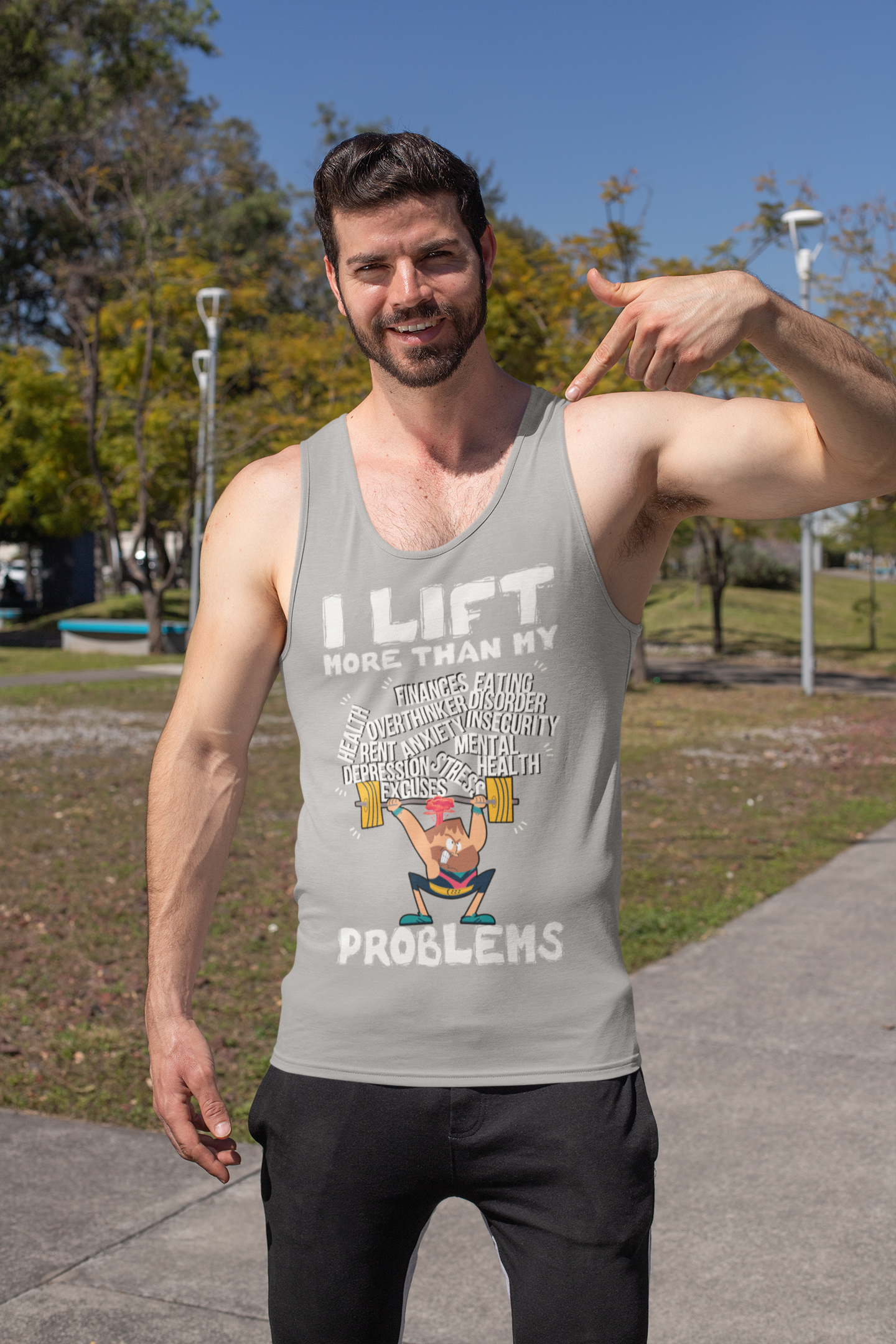 I Lift More Than My Problems - Motivational Weightlifting Tank Top