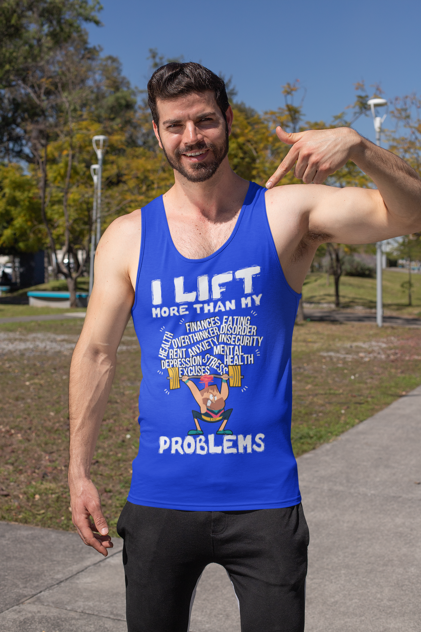 I Lift More Than My Problems - Motivational Weightlifting Tank Top