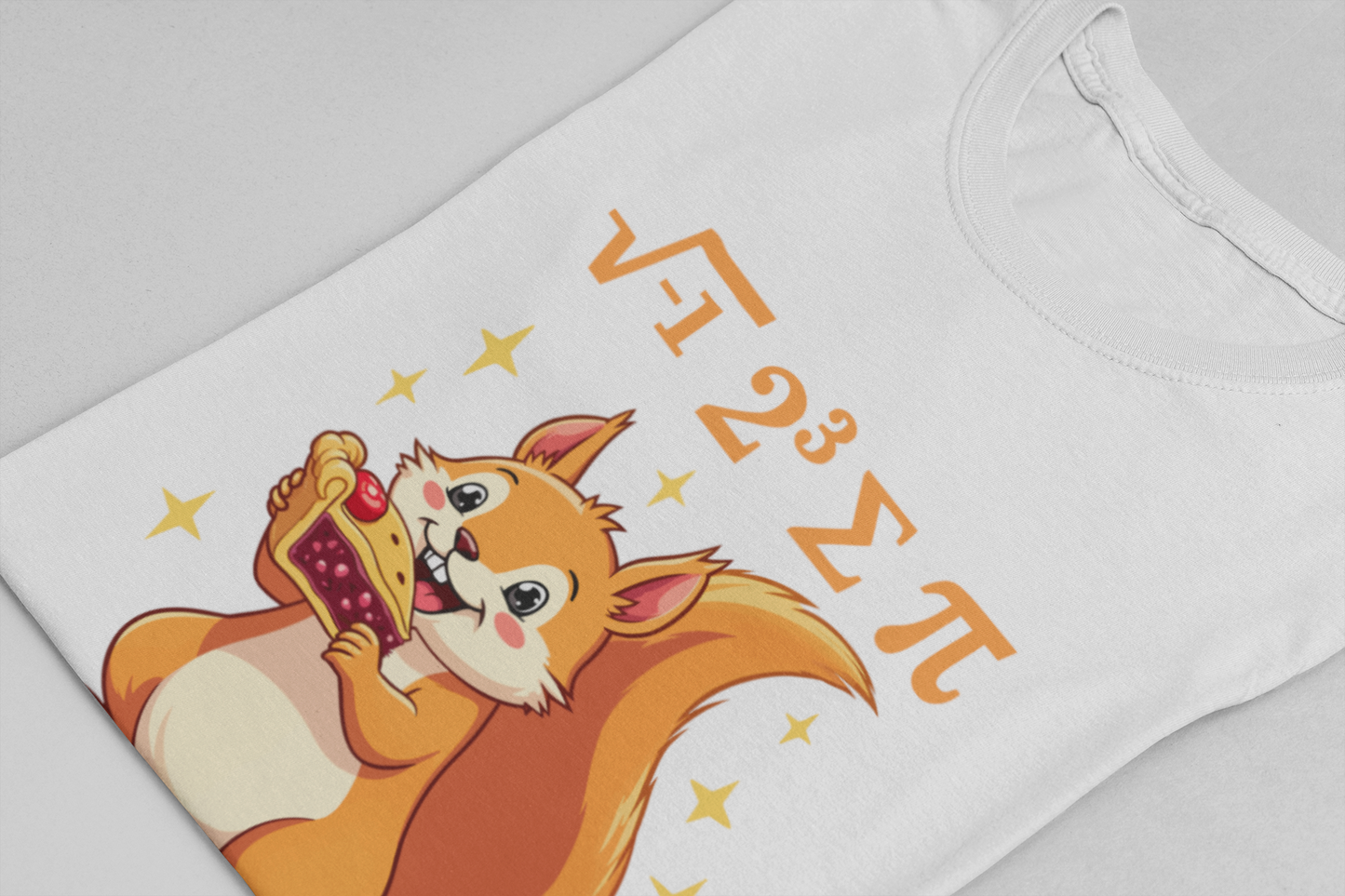 Funny Math Squirrel T-Shirt – “i 8 sum pi and it was delicious” Equation Pun