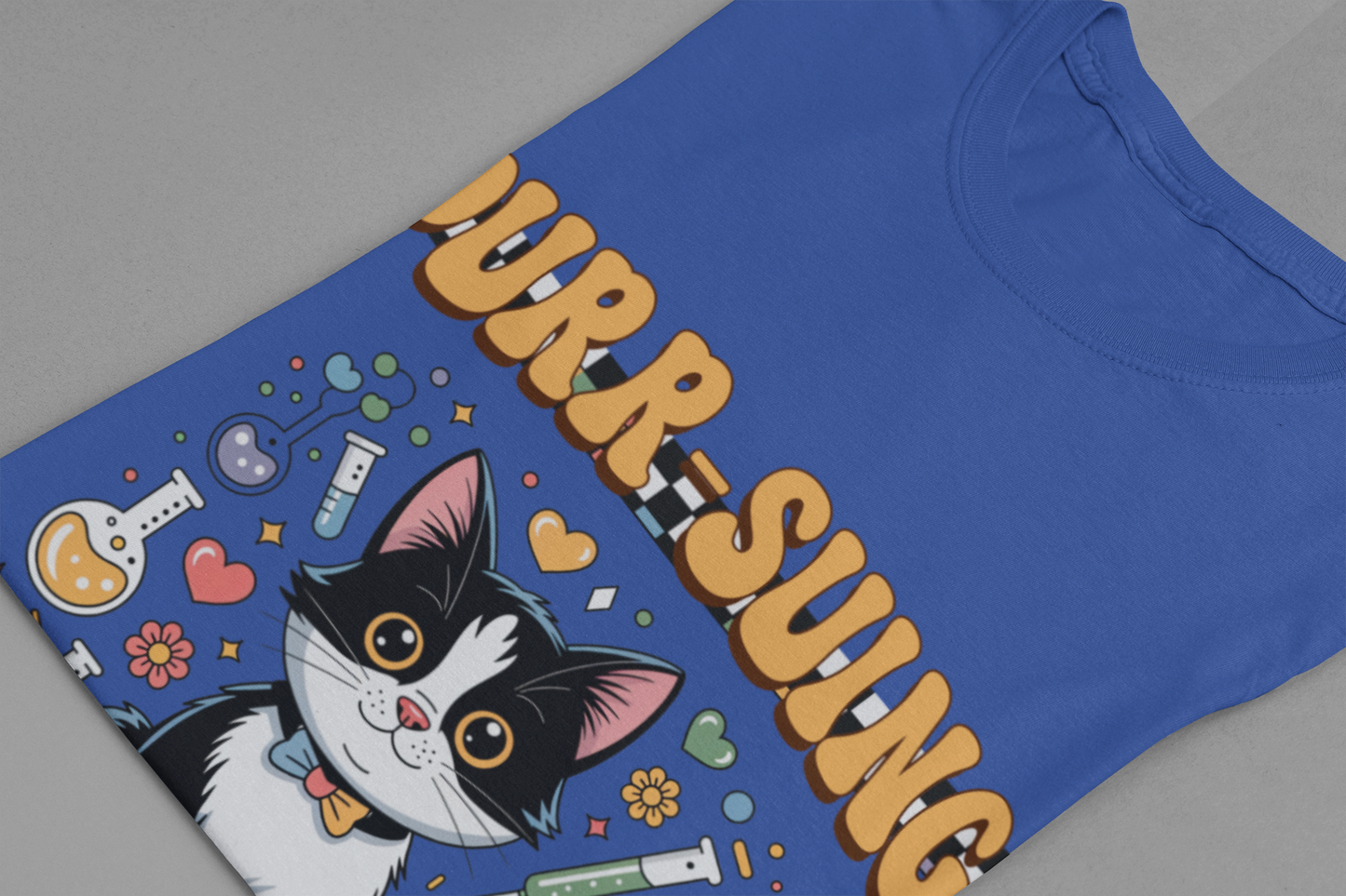 Cat Science T-Shirt – Purr-suing Science Pun for STEM Fans