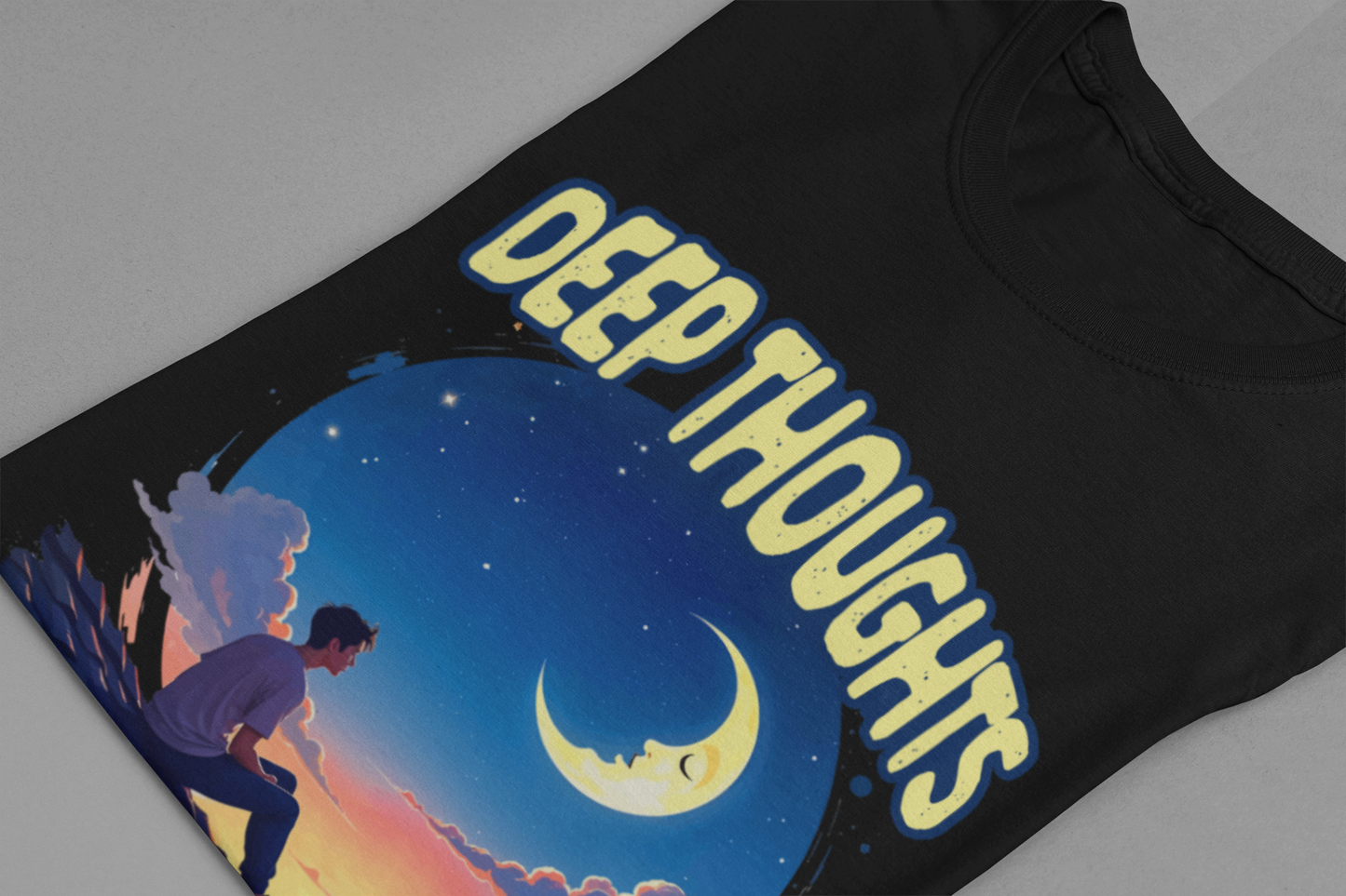 Midnight Thoughts Shirt Deep Thinker Aesthetic Tee for Overthinkers Night Owls Poets and Anyone Whose Mind Comes Alive After Dark