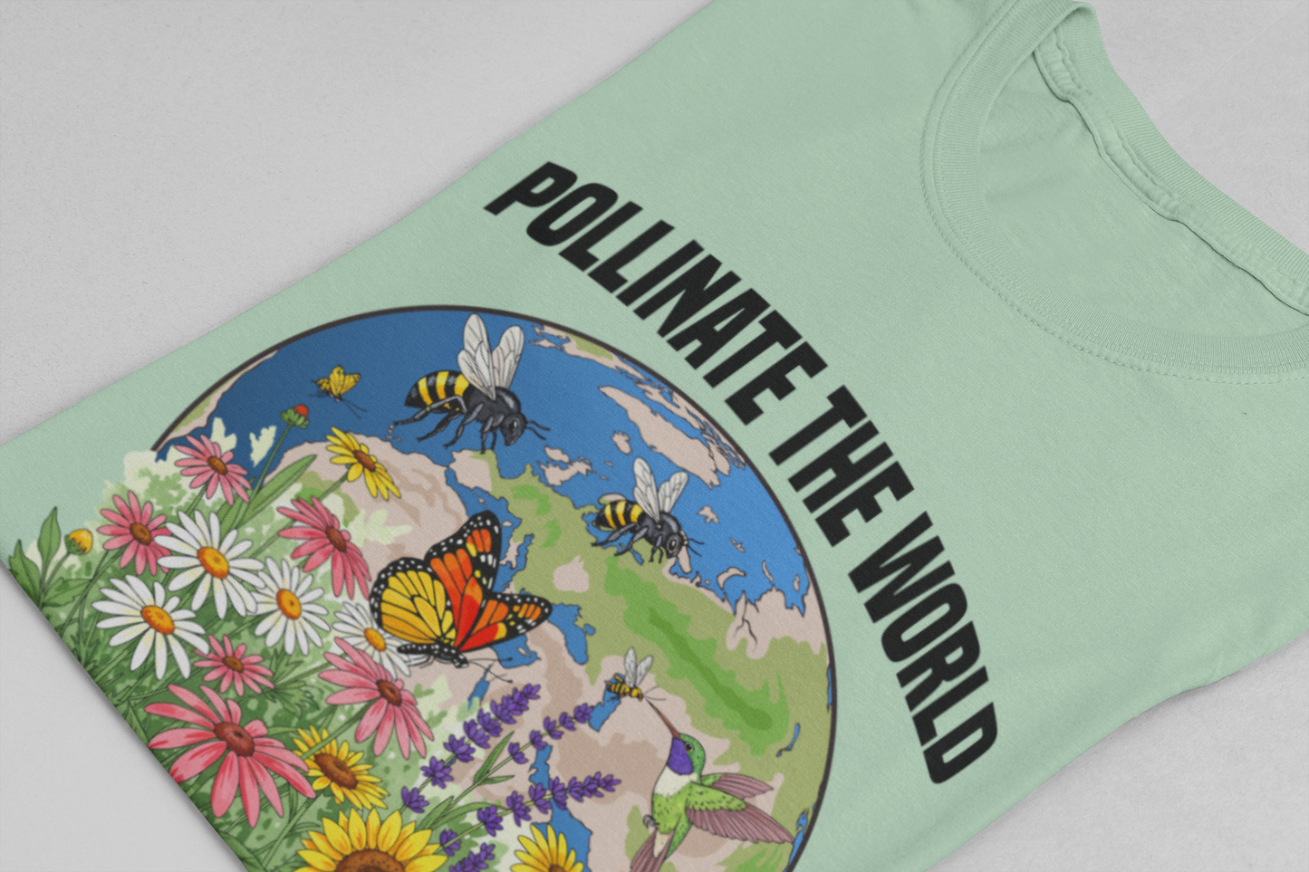 Nature’s MVP Pollinators Tee, Bee and Butterfly Shirt, Eco Awareness Graphic Tee, Garden Life Top, Wildlife Hero Gift