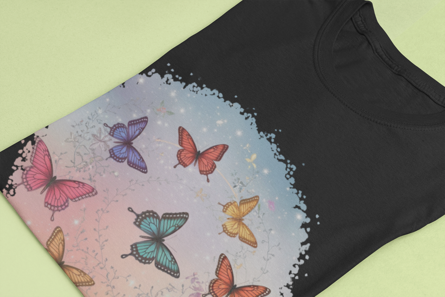Butterfly Ballet Spiral Graphic T-Shirt