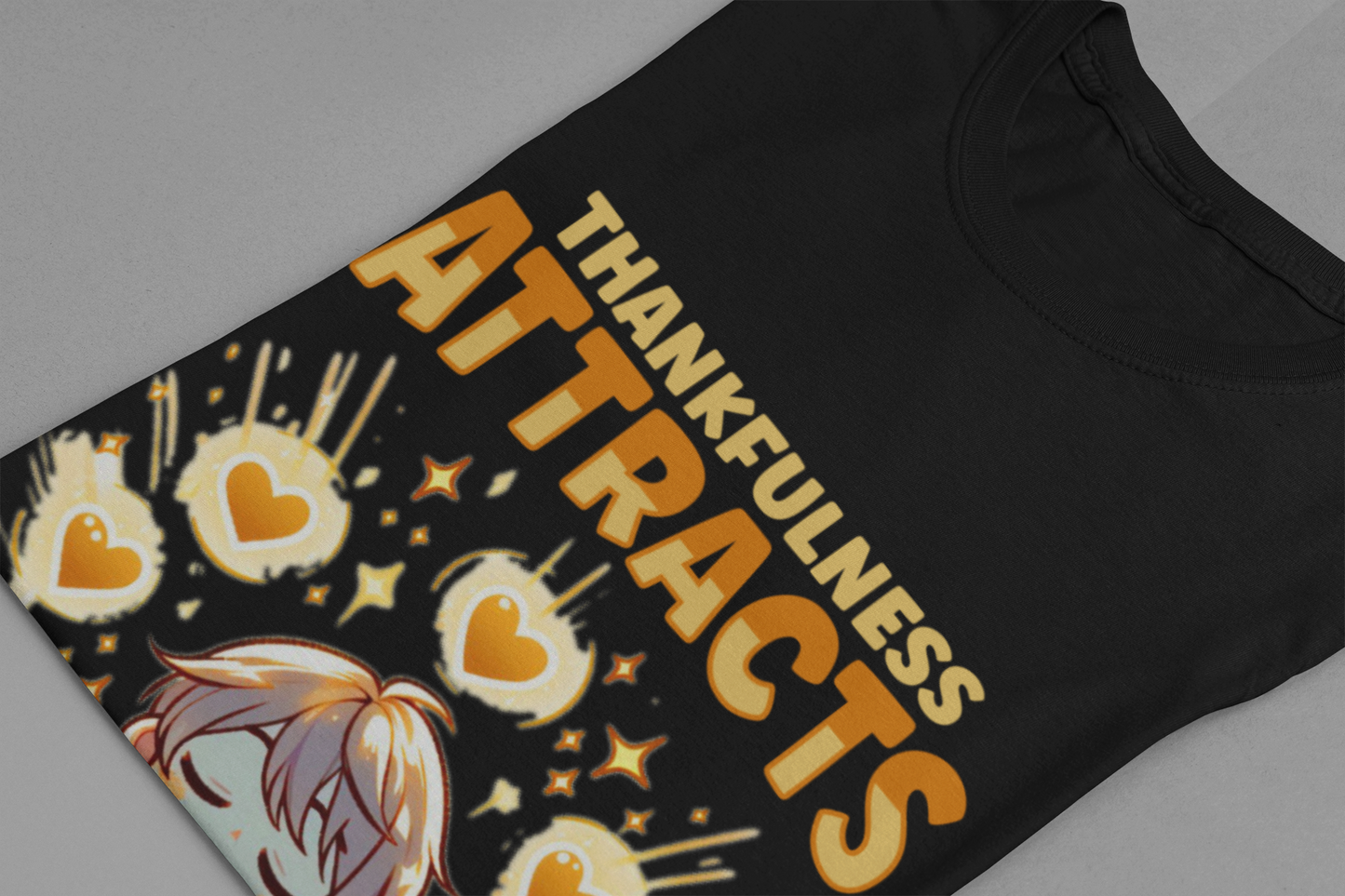 Thankfulness Attracts Abundance | Gratitude & Positivity T-Shirt