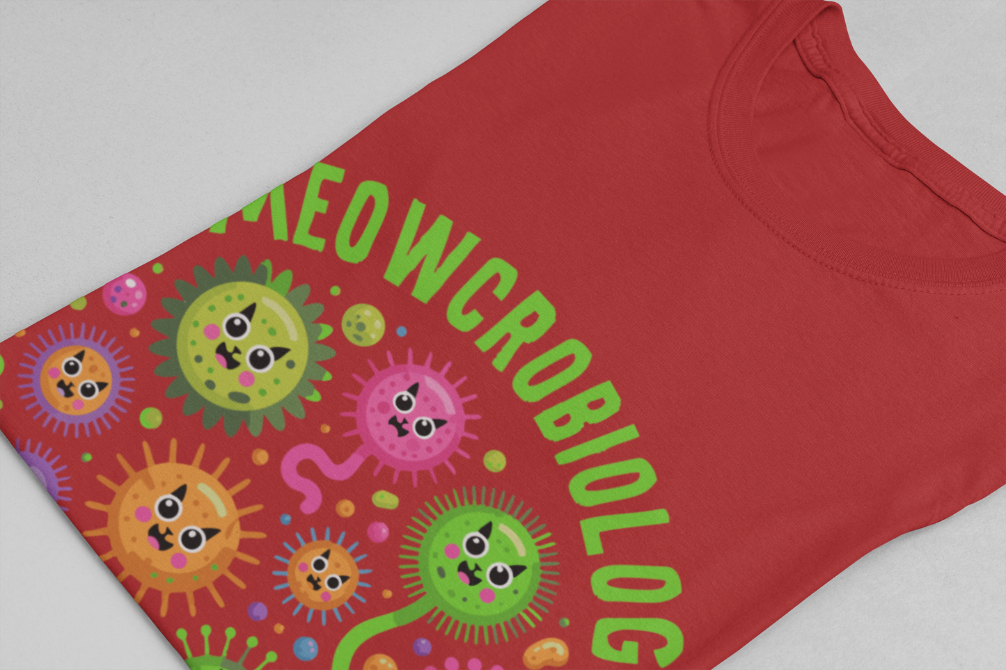 Science Biology Meowcrobiology Tshirt – Cat-Faced Microorganisms Science Pun