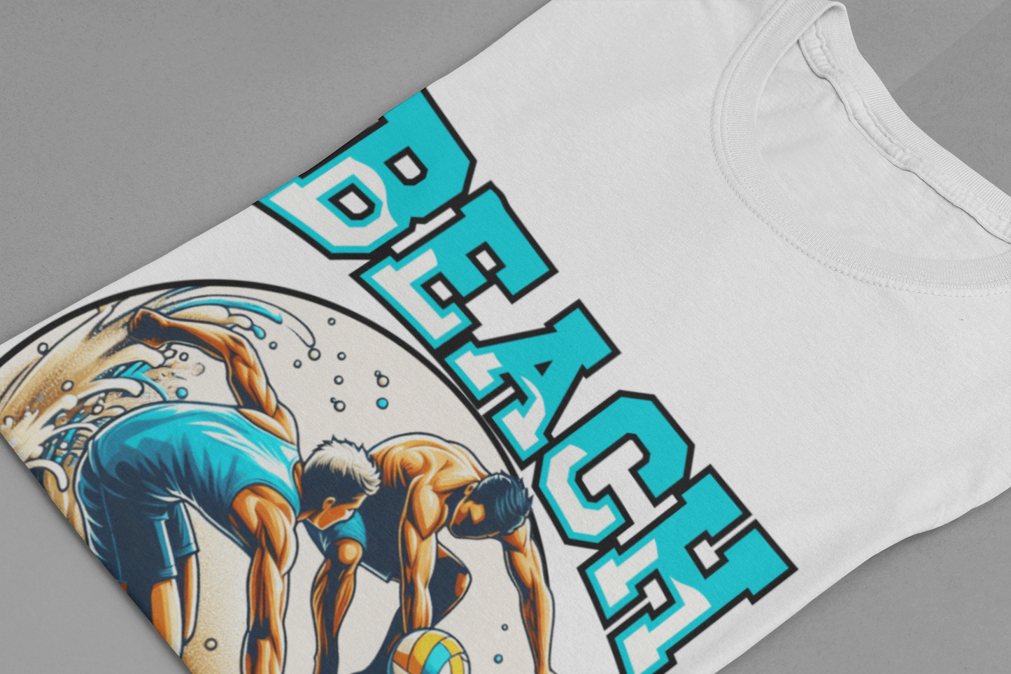 Beach Warriors – Sand Court Battle Beach Ball Graphic T-Shirt