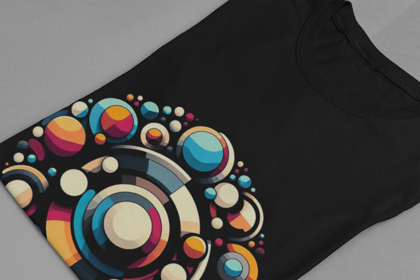 Circular Harmony – Colorful Circles Pattern Graphic T-Shirt