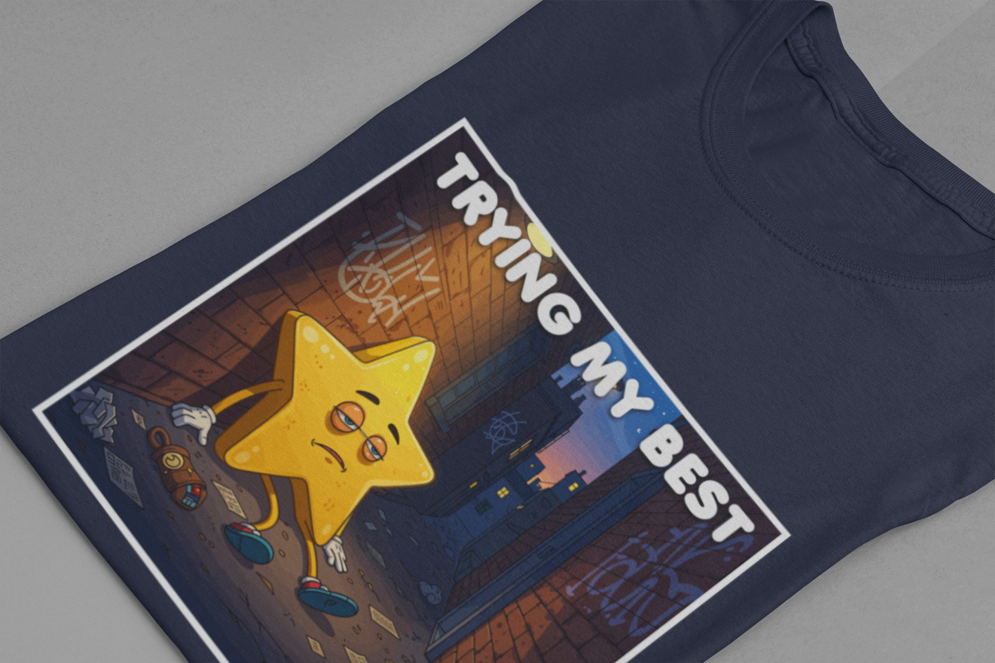 Trying My Best It’s Not Much Tee, Low Effort Humor Shirt, Honest Mood Graphic Tee, Funny Bare Minimum Top, Lazy Relatable Gift