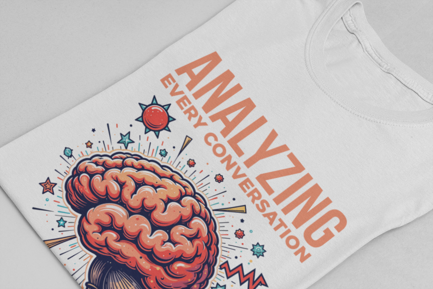 Can’t Talk I’m Busy Overthinking Tee, Mental Spiral Shirt, Anxious Brain Humor Tee, Self Aware Graphic, Relatable Mood Gift