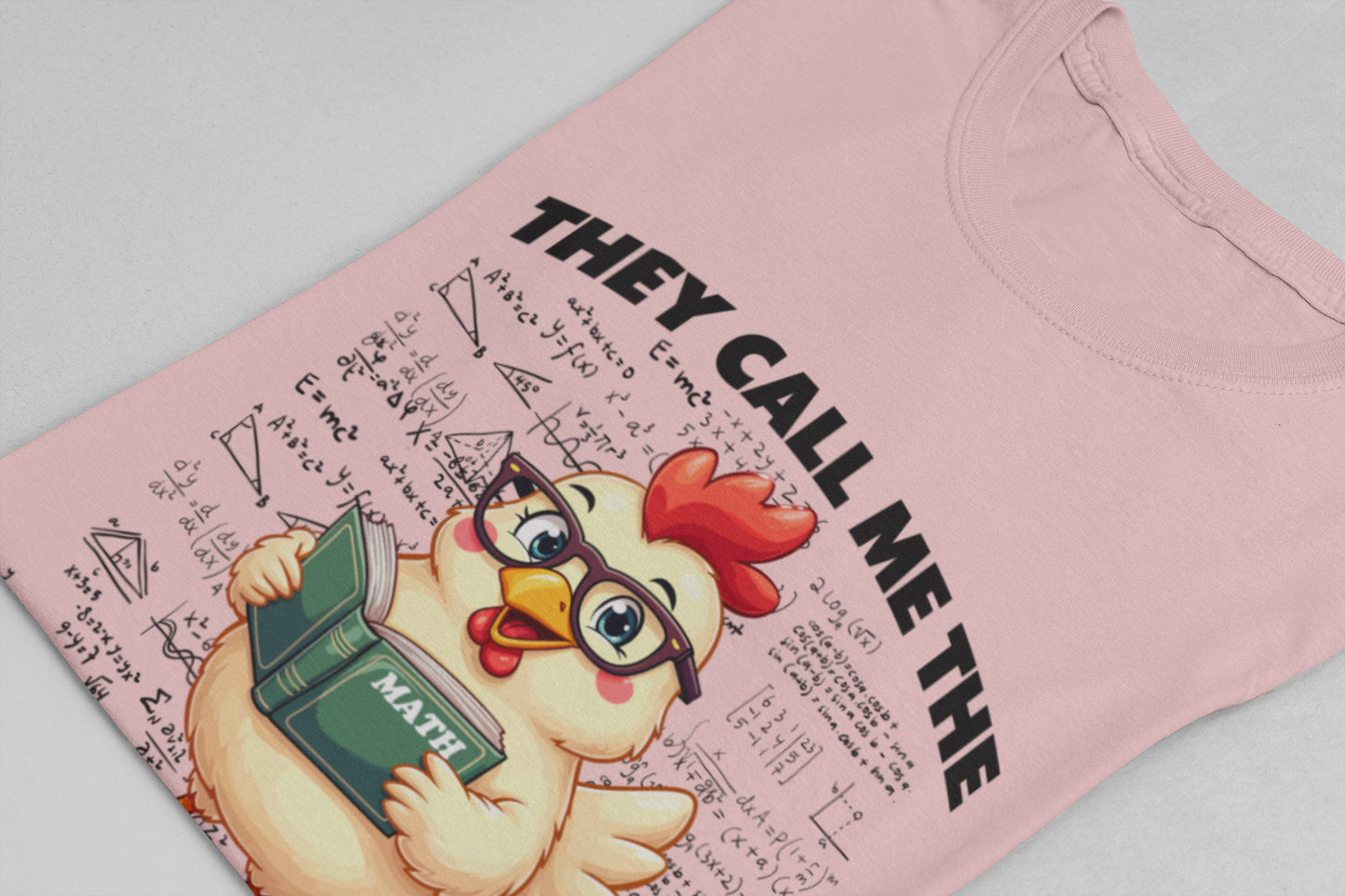 Math Lover Chicken T-Shirt – Geeky Poultry and Equations Design