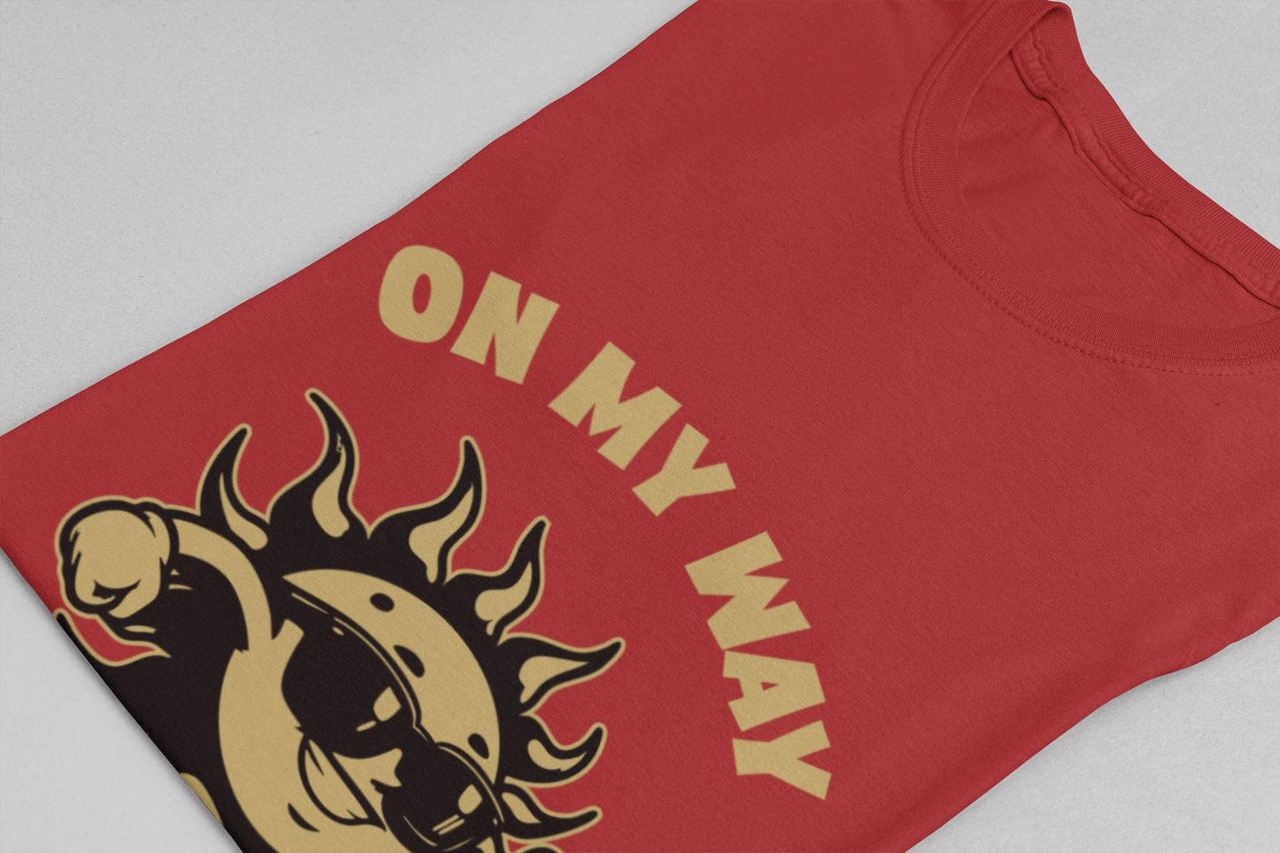 On My Way to Brighten Your Day T-Shirt – Fun Running Sun Graphic Tee