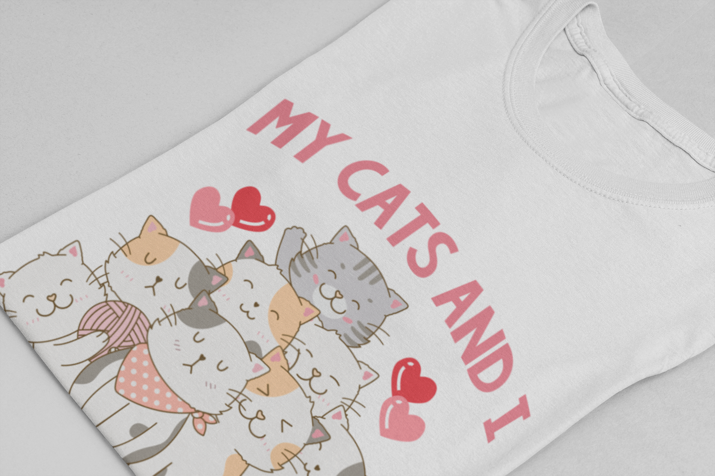 My Cats And I Talk Shit Tshirt Group of Cats Funny Sarcastic Text Design