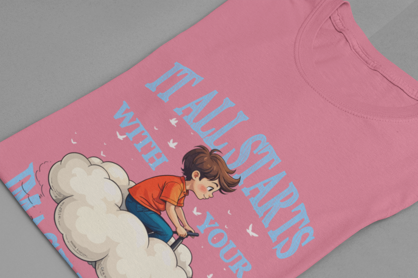 Cloud Control - Imagine Your Own Reality – Toddler Controlling Cloud with Stars & Planets Graphic T-Shirt