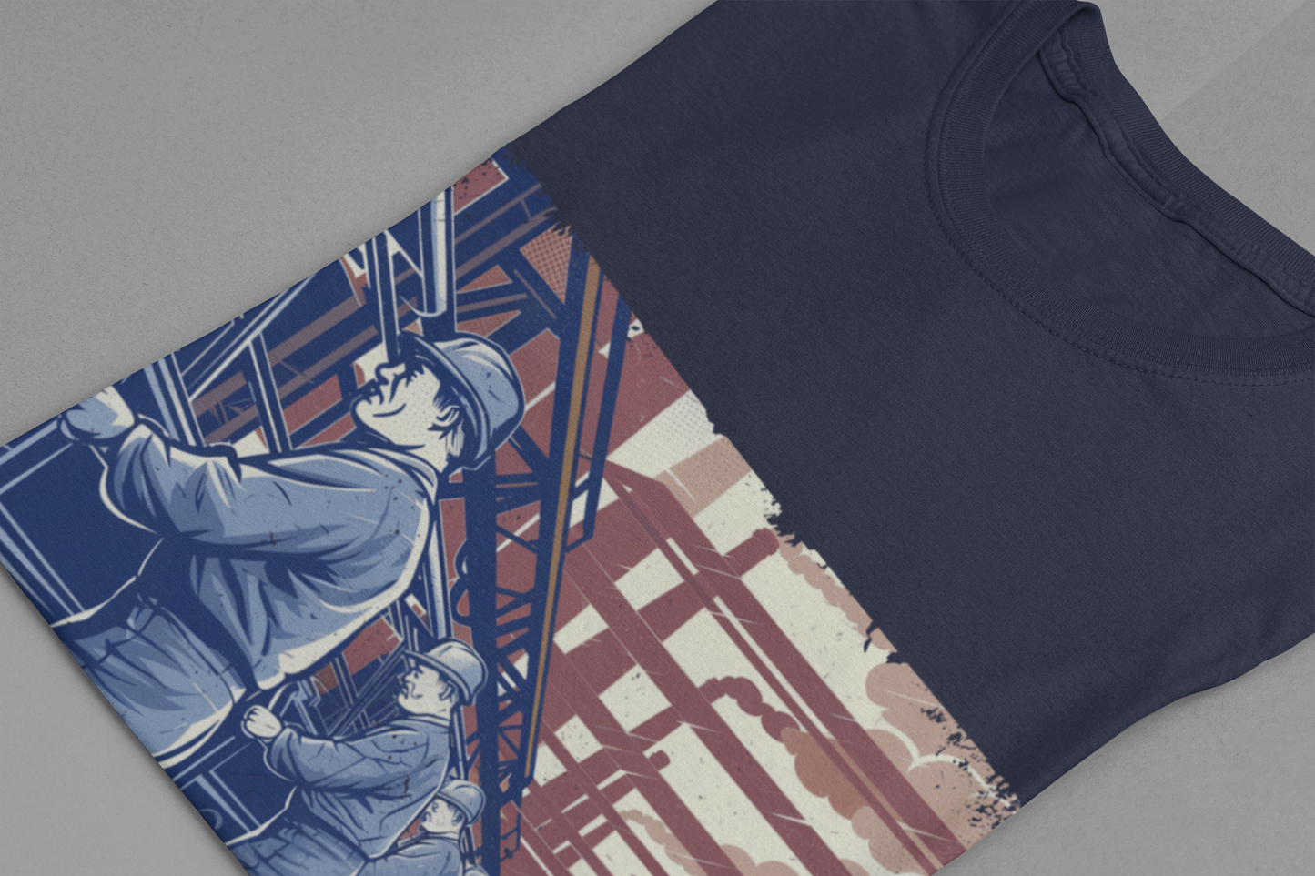 Factory Life, 1800s Edition Tshirt – Assembly Line Workers and Historic Factory Scene