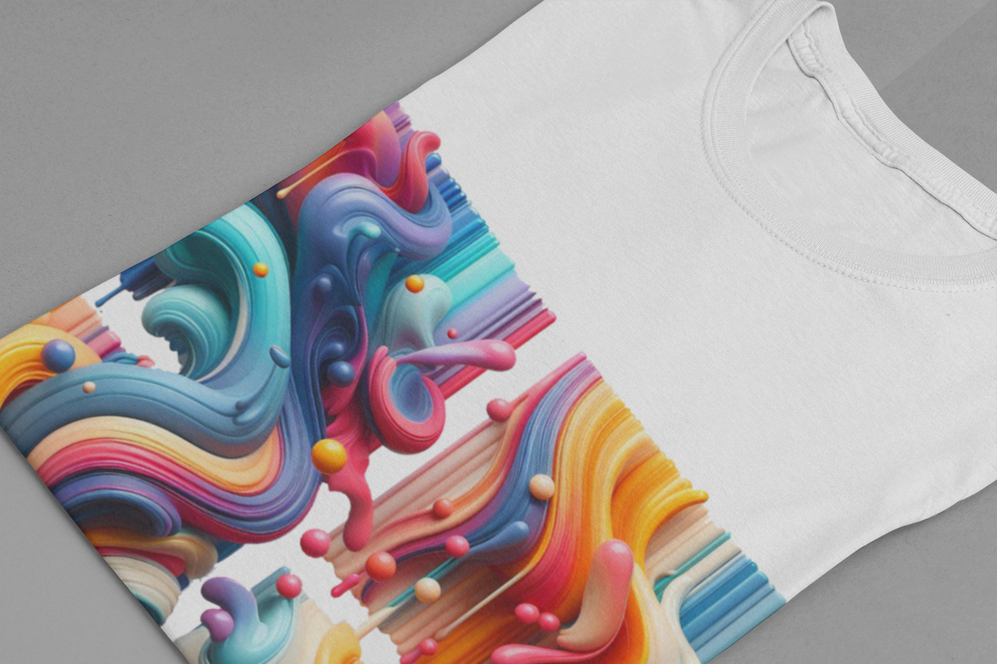 Drip Fusion Squares – Colorful Abstract Drip Art T-Shirt
