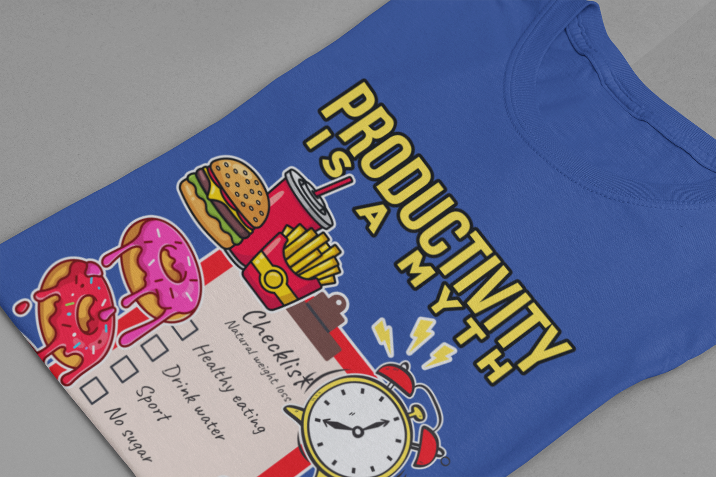 Productivity is a Myth Tee, Anti Hustle Culture Shirt, Lazy Life Graphic, Satirical Work Message Top, Modern Mindset Gift