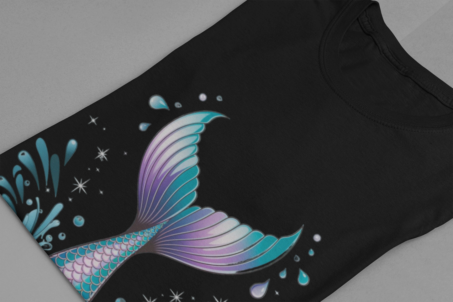Mermaid Energy – Diving Mermaid Hip to Tail Graphic T-Shirt