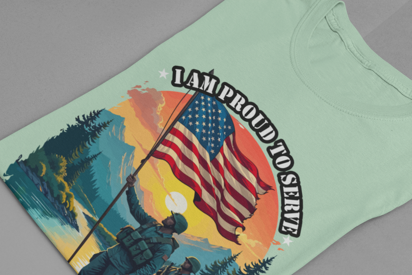 Proud to Serve and Protect My Country T-Shirt – Patriotic Military Graphic Tee