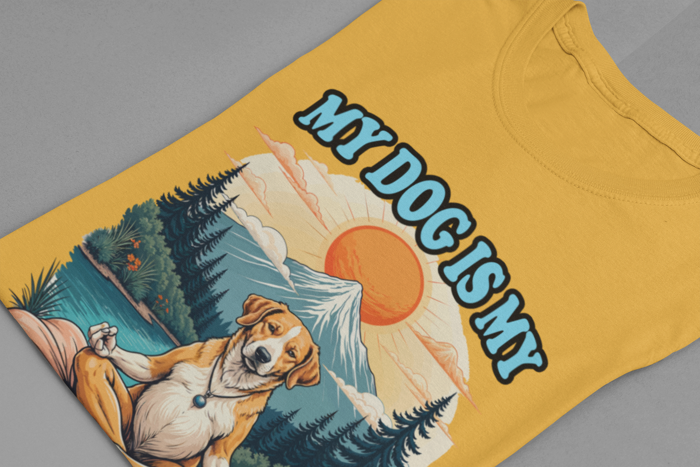 My Dog Is My Spirit Animal T-Shirt – Meditating Dog Nature Graphic Tee