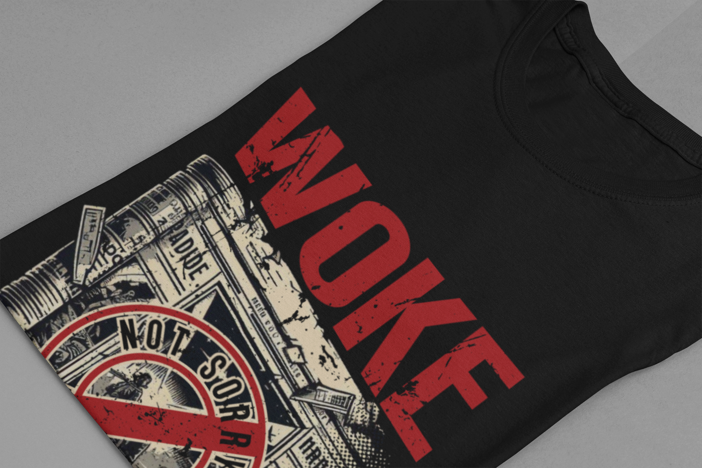 WOKE | Not Sorry Newspaper Graphic T-Shirt