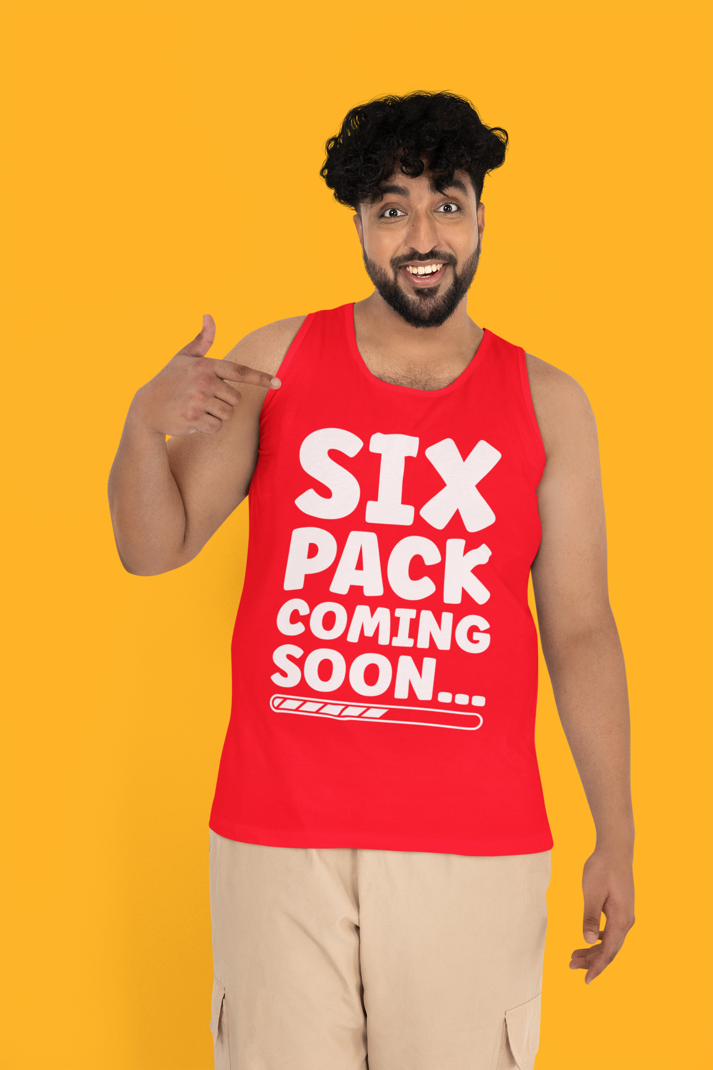 Six Pack Coming Soon - Funny Workout Gym Tank Top
