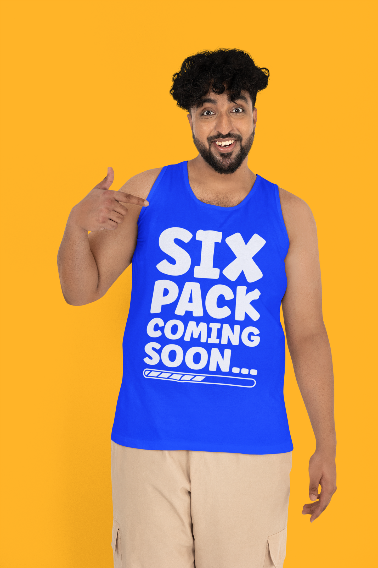 Six Pack Coming Soon - Funny Workout Gym Tank Top