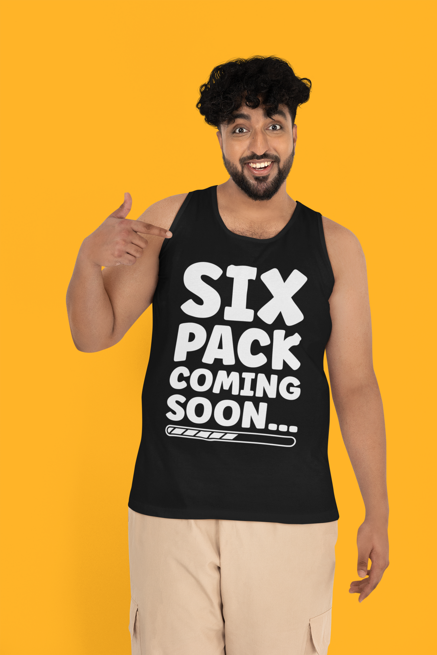 Six Pack Coming Soon - Funny Workout Gym Tank Top